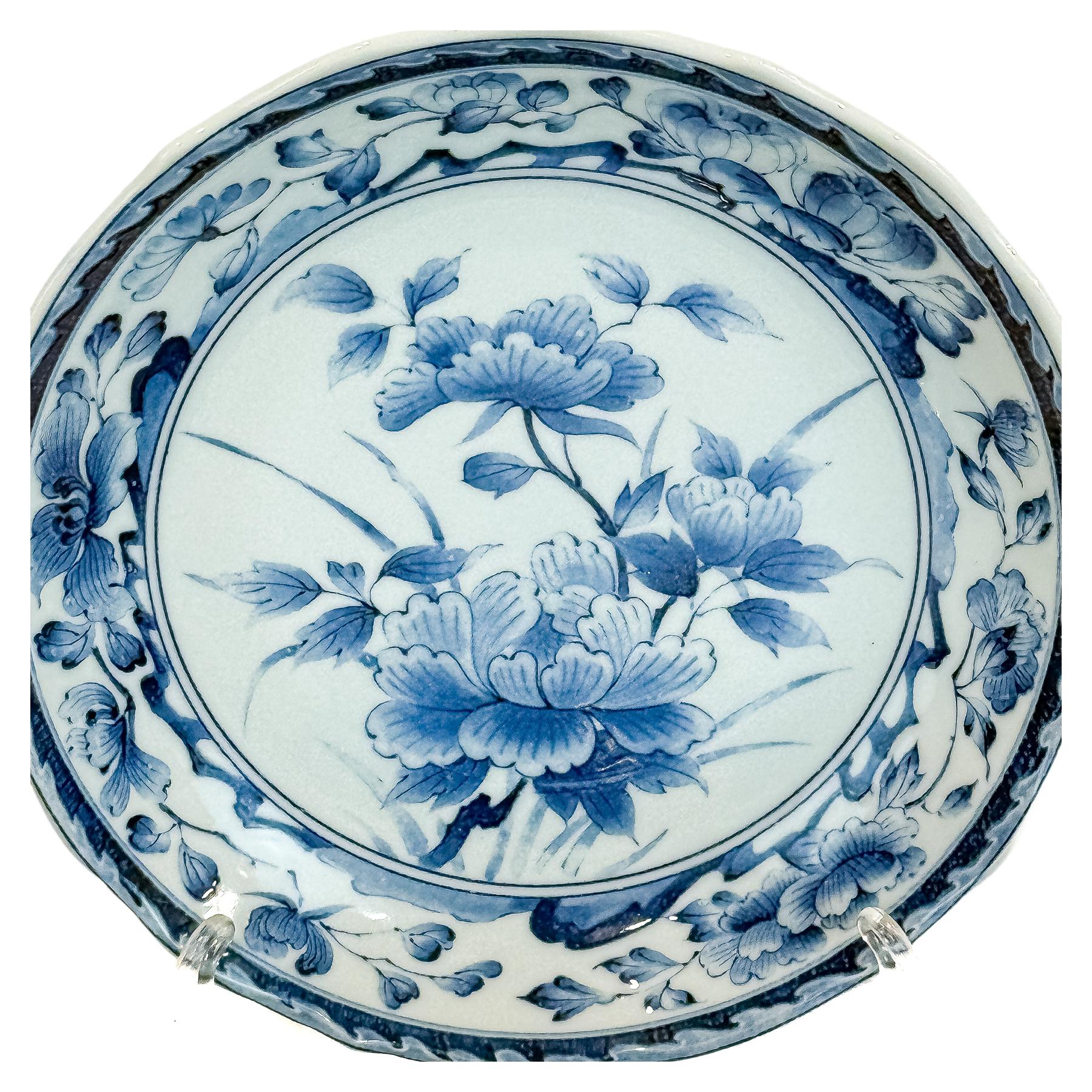 CONJUNTO DE DIEZ PLATOS POSTRE EN PROCELANA ORIENTAL