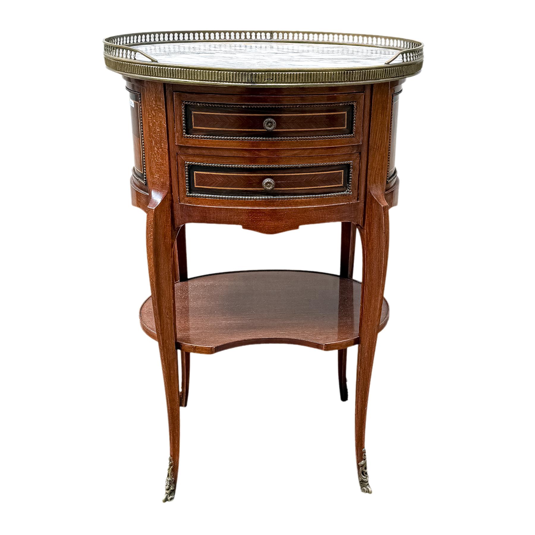 MESITA AUXILIAR MARQUETERIA ESTILO LUÍS XVI 