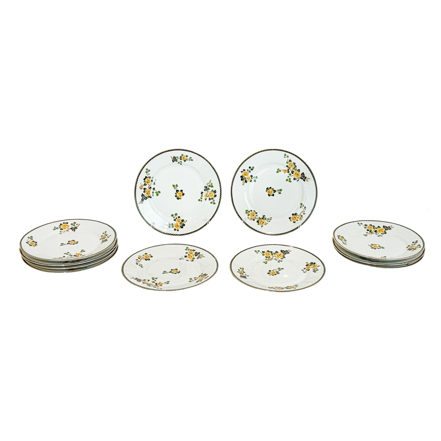 CONJUNTO DE PLATOS DE POSTRE EN PORCELANA DE LIMOGES