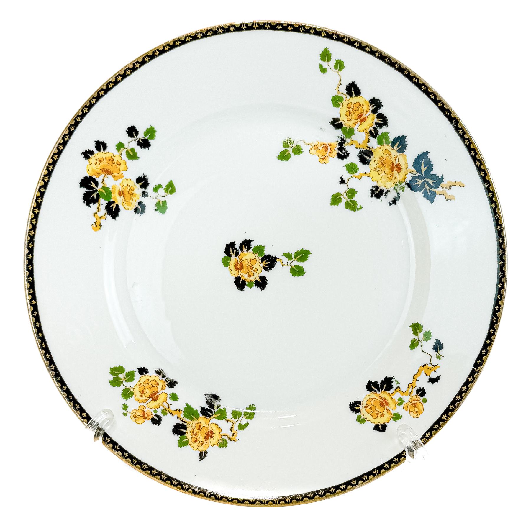CONJUNTO DE PLATOS DE POSTRE EN PORCELANA DE LIMOGES
