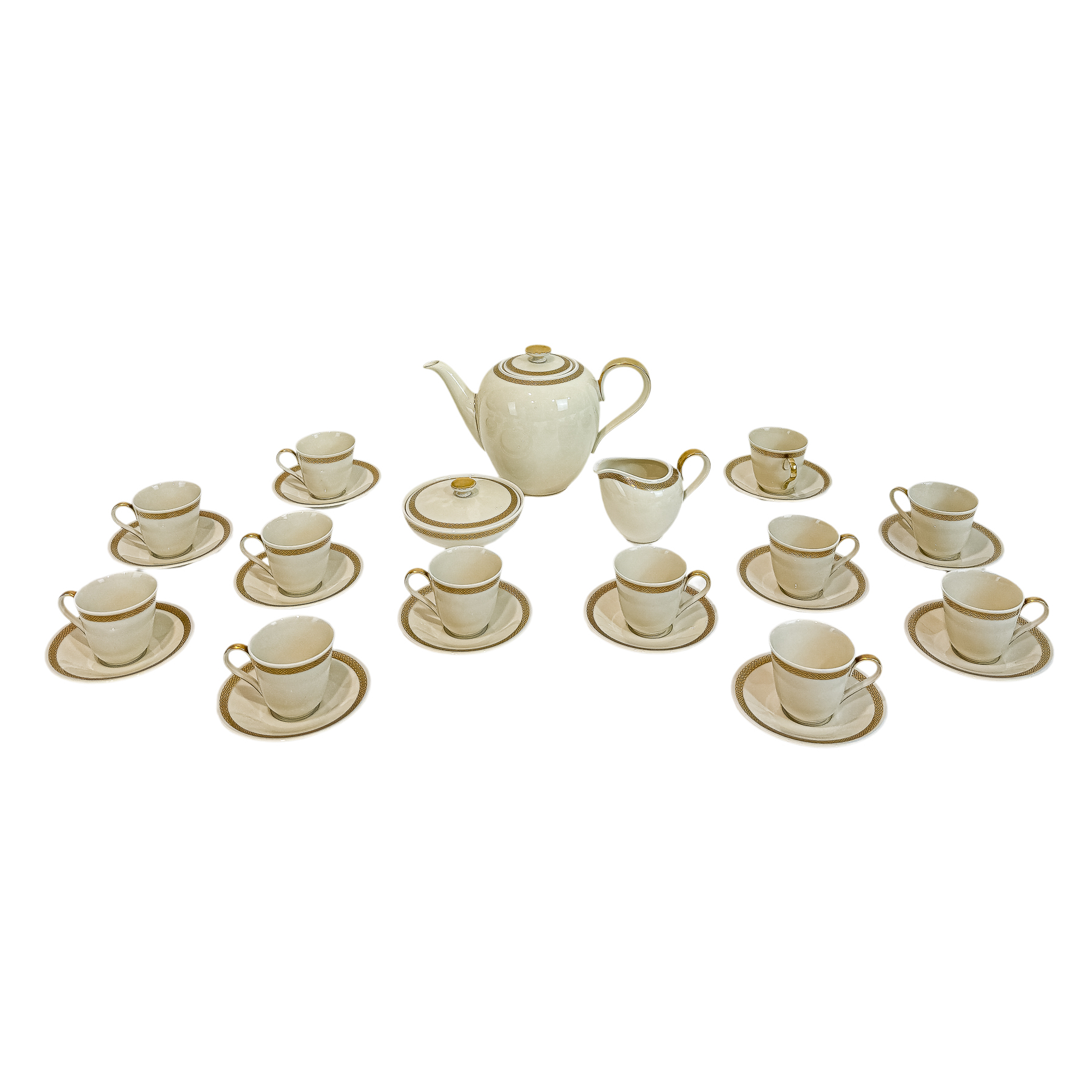 JUEGO DE TÉ EN PORCELANA AÑOS 60 