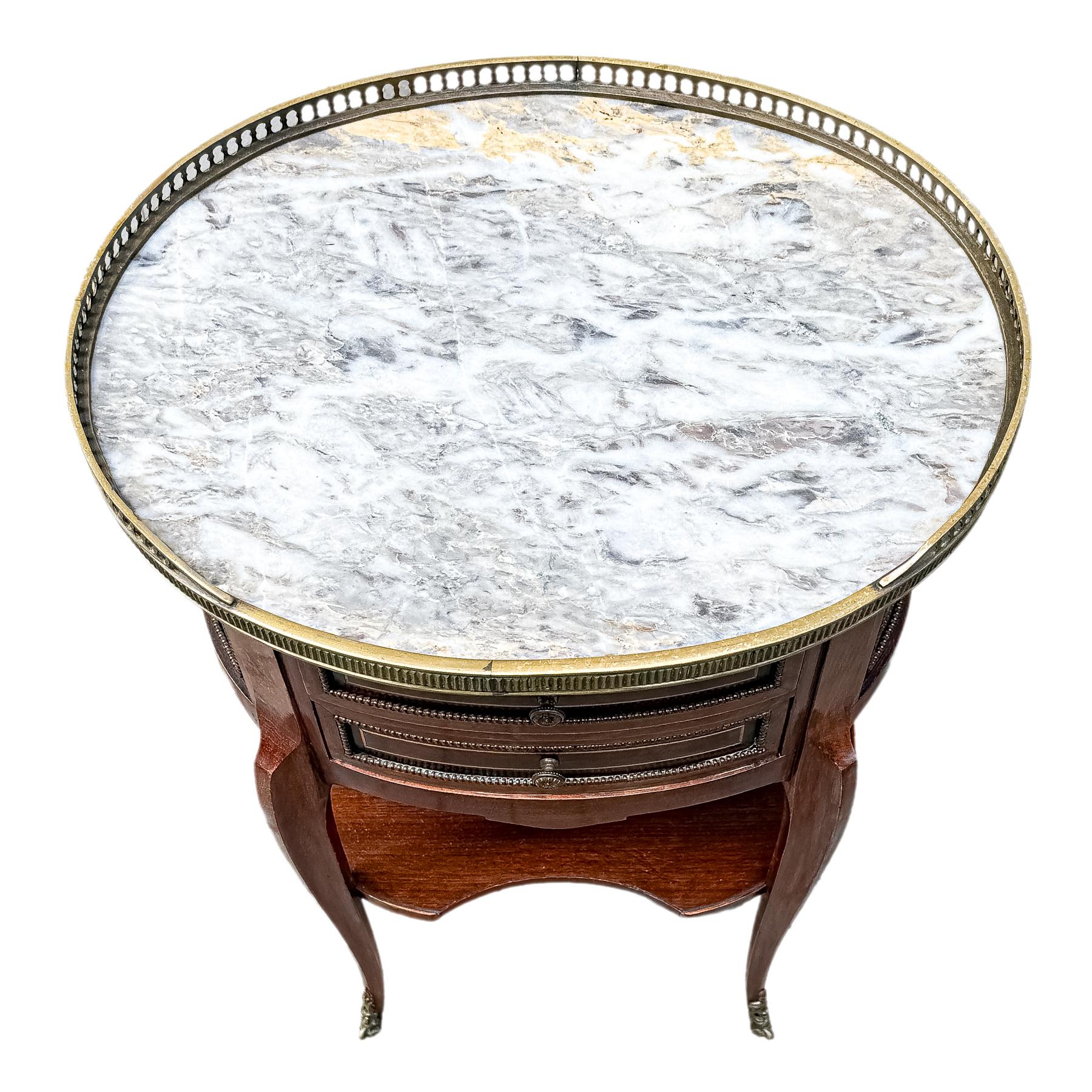 MESITA AUXILIAR MARQUETERIA ESTILO LUÍS XVI 