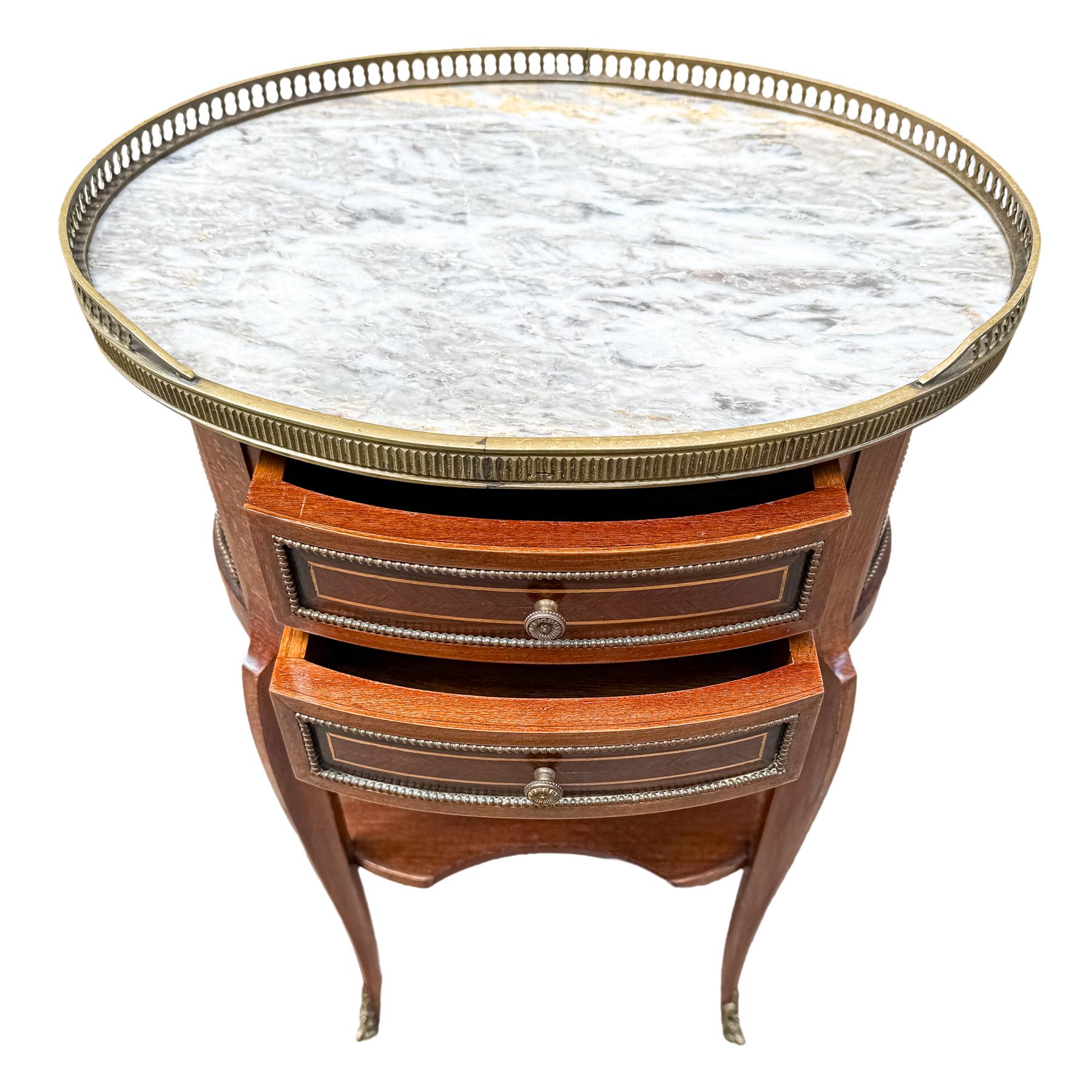 MESITA AUXILIAR MARQUETERIA ESTILO LUÍS XVI 