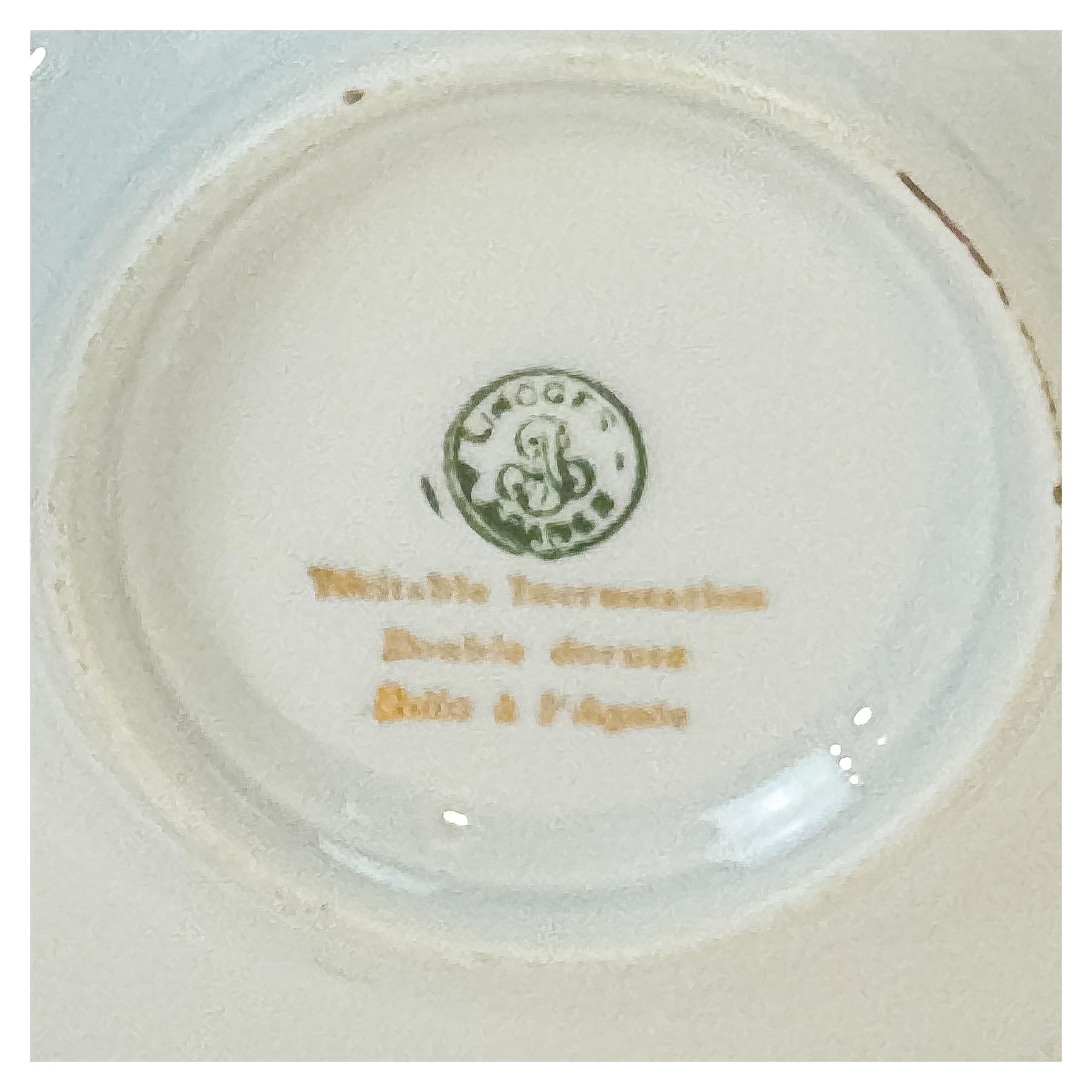 JUEGO DE SEIS TAZAS DE CAFÉ PORCELANA DE LIMOGES