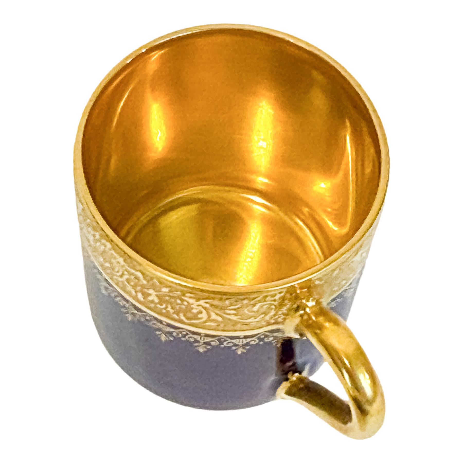 JUEGO DE SEIS TAZAS DE CAFÉ PORCELANA DE LIMOGES