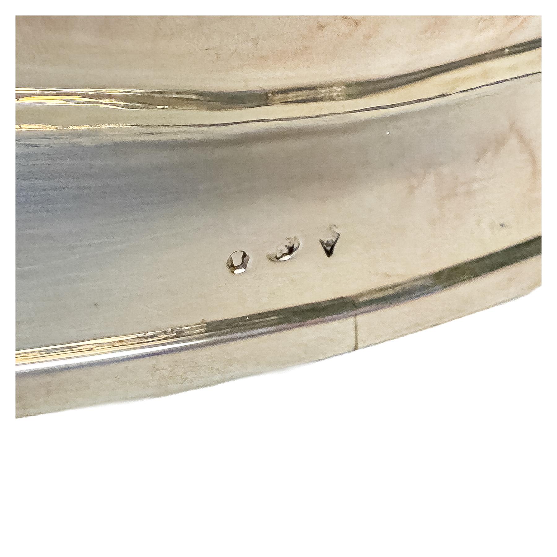 TRES BANDEJAS CIRCULARES DE PLATA DEL ÚLTIMO TERCIO DEL S.XX