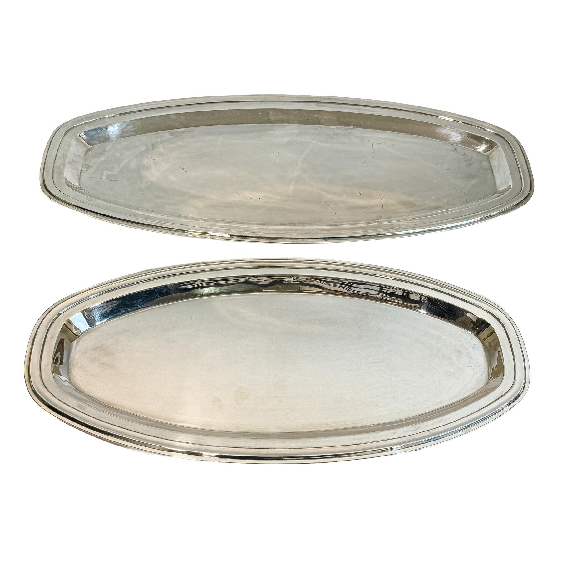 DOS BANDEJAS EN PLATA DEL ÚLTIMO TERCIO S.XX