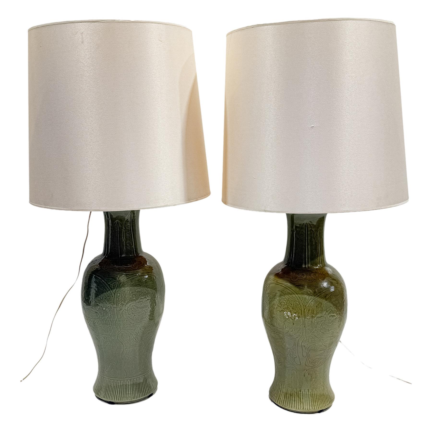 PAREJA DE LÁMPARAS DE SOBREMESA DE LA SEGUNDA MITAD DEL S.XX