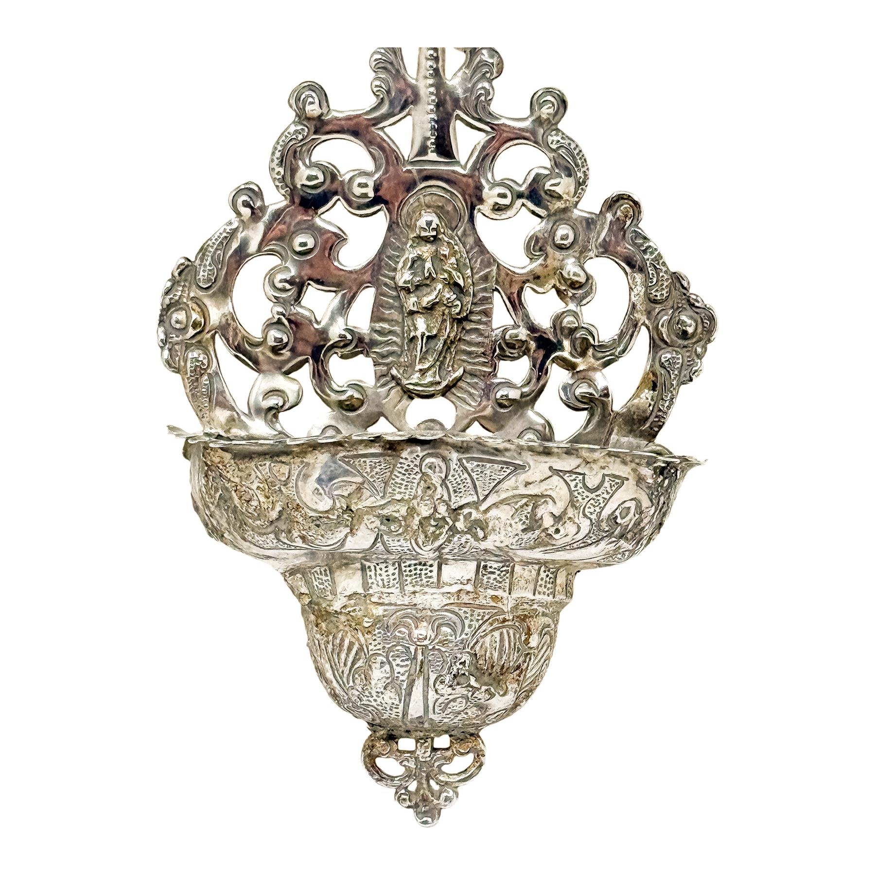 BENDITERA DE PLATA DEL S.XIX