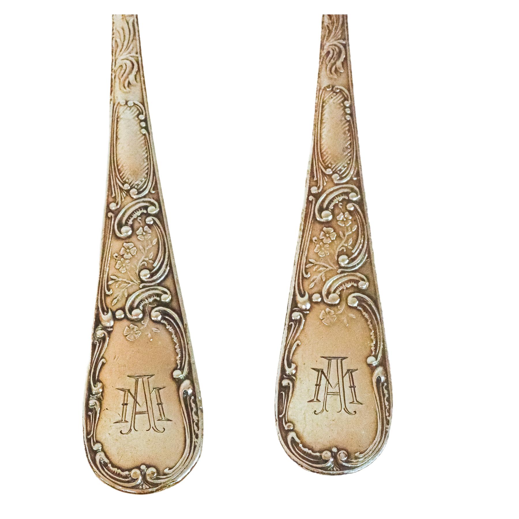 CUBERTERIA DE PLATA DE MEDIADOS DE SIGLO XX