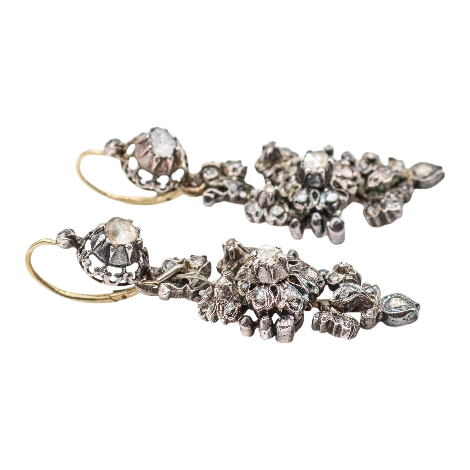PENDIENTES CON DIAMANTES DEL S.XIX