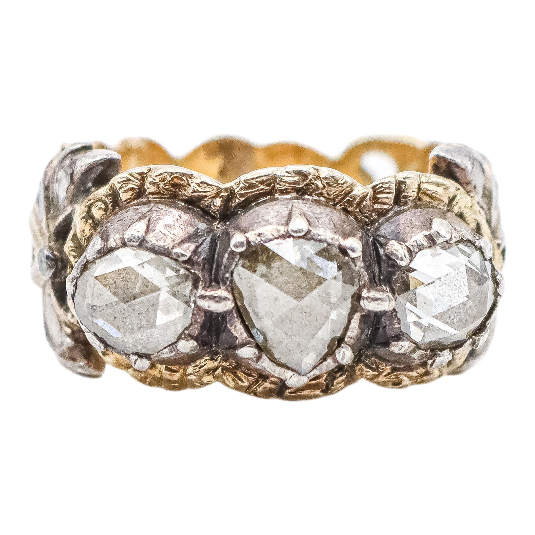 SORTIJA CON DIAMANTES DEL S.XIX