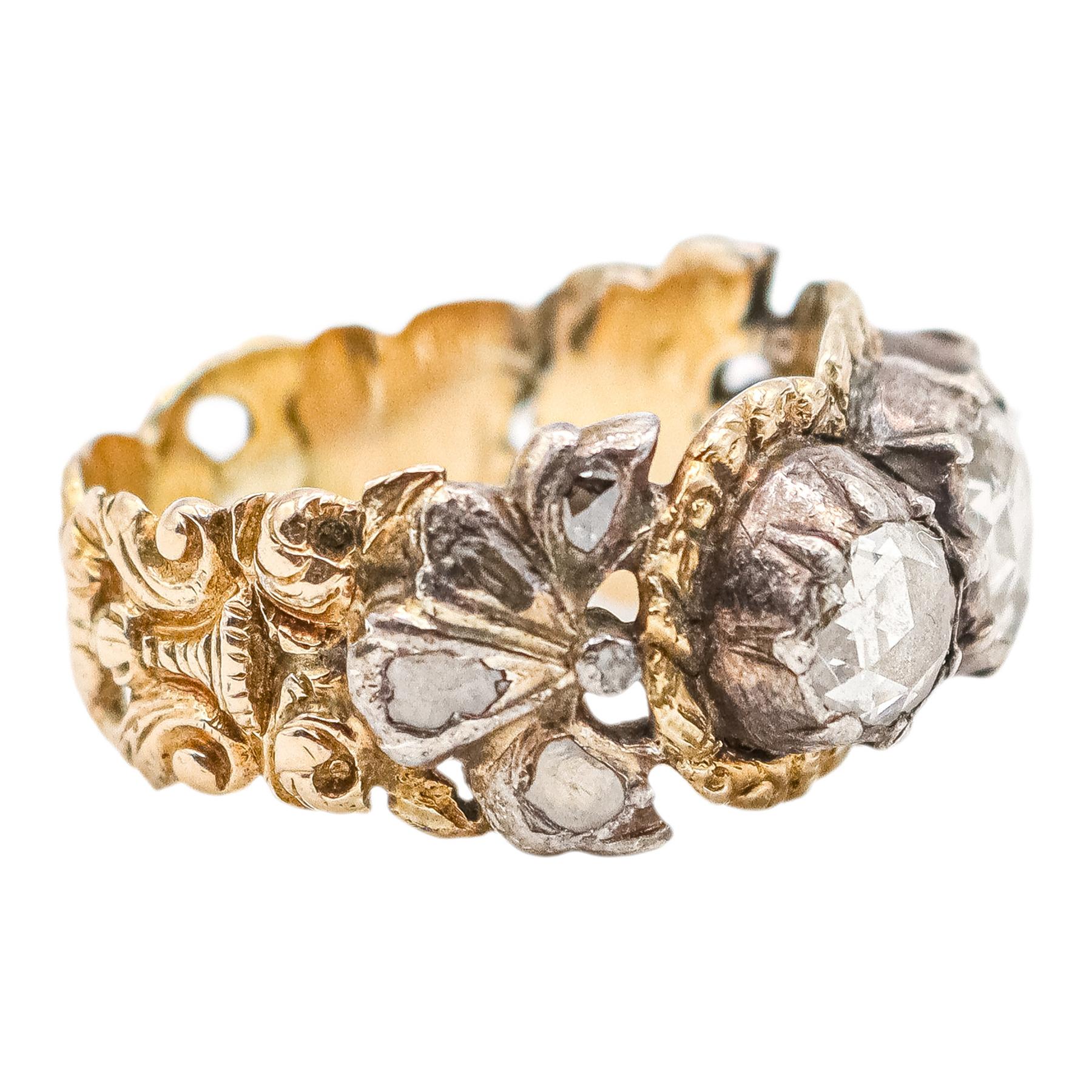 SORTIJA CON DIAMANTES DEL S.XIX
