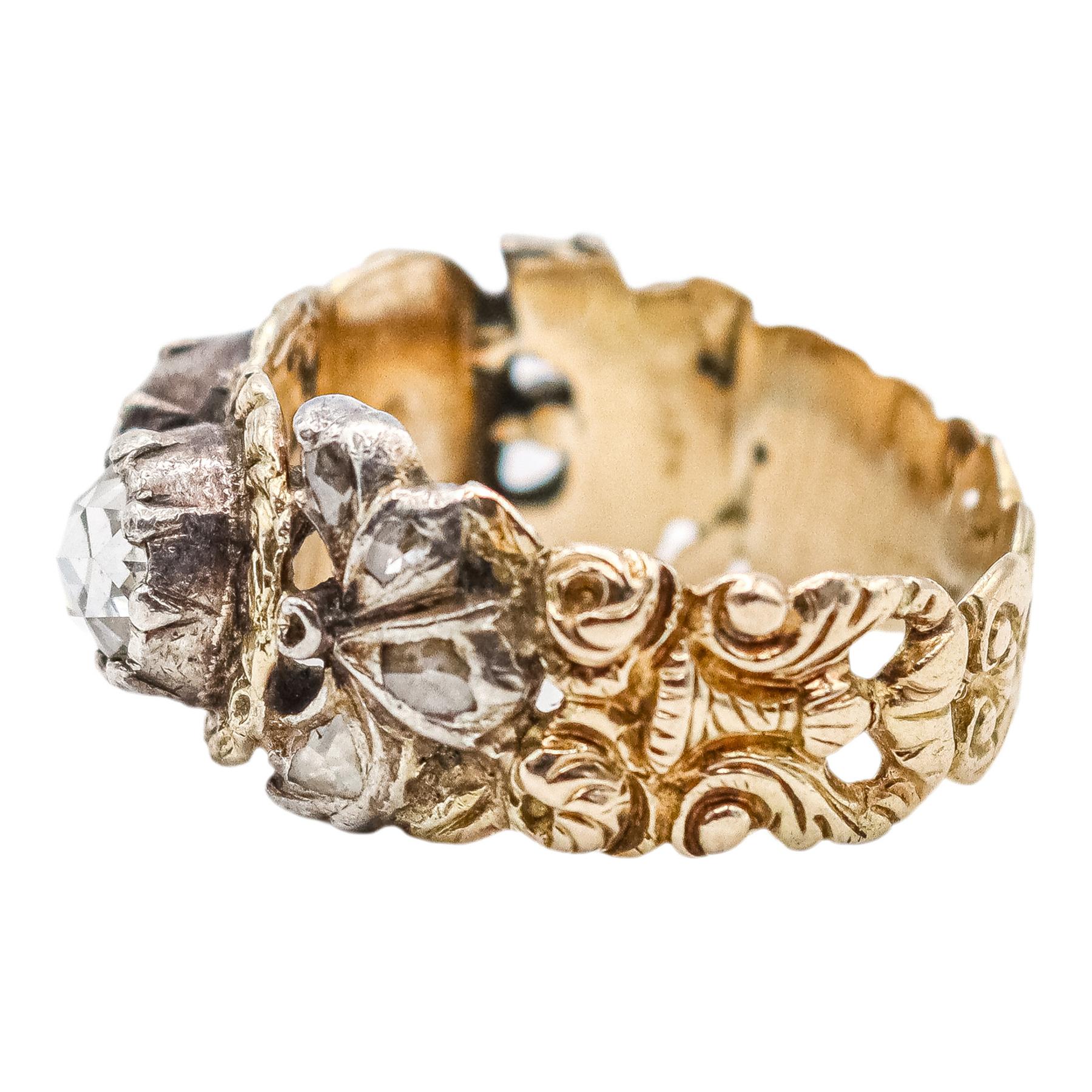 SORTIJA CON DIAMANTES DEL S.XIX