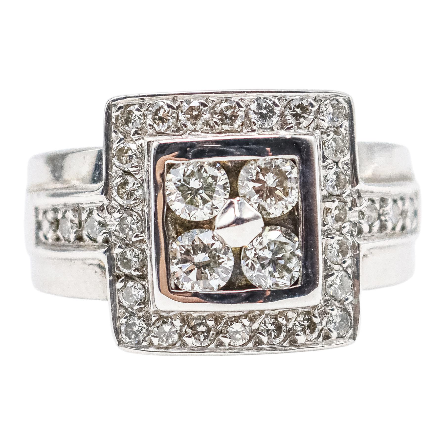 ANILLO ROSETÓN CON BRILLANTES