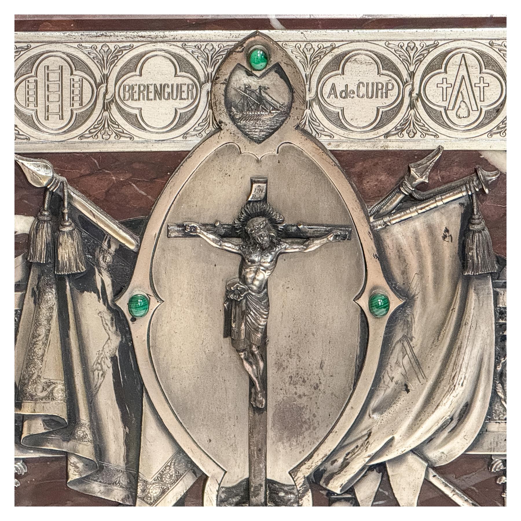 PLACA CONMEMORATIVA DE PLATA CIRCA 1887
