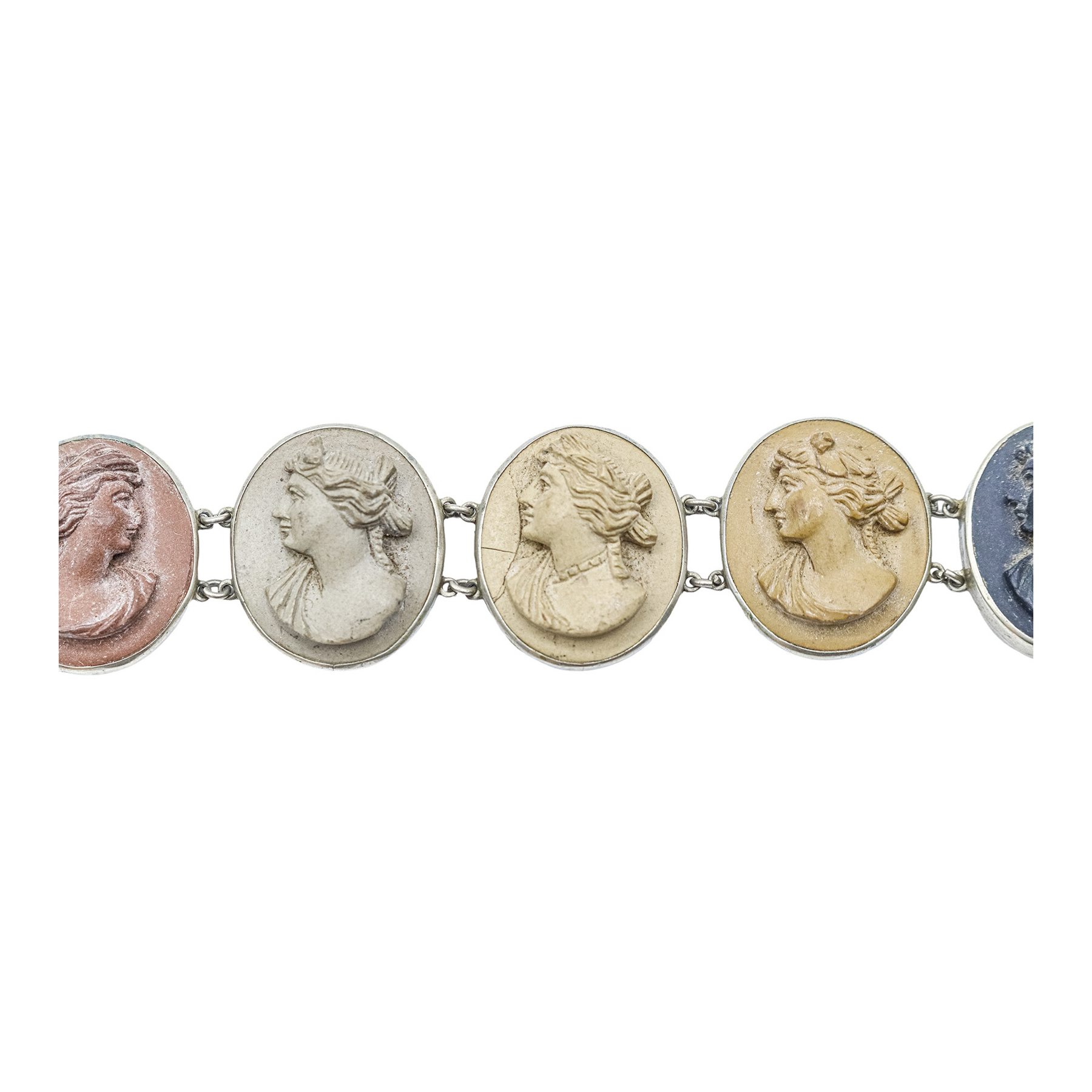 PULSERA ITALIANA CON CAMAFEOS DEL S.XIX