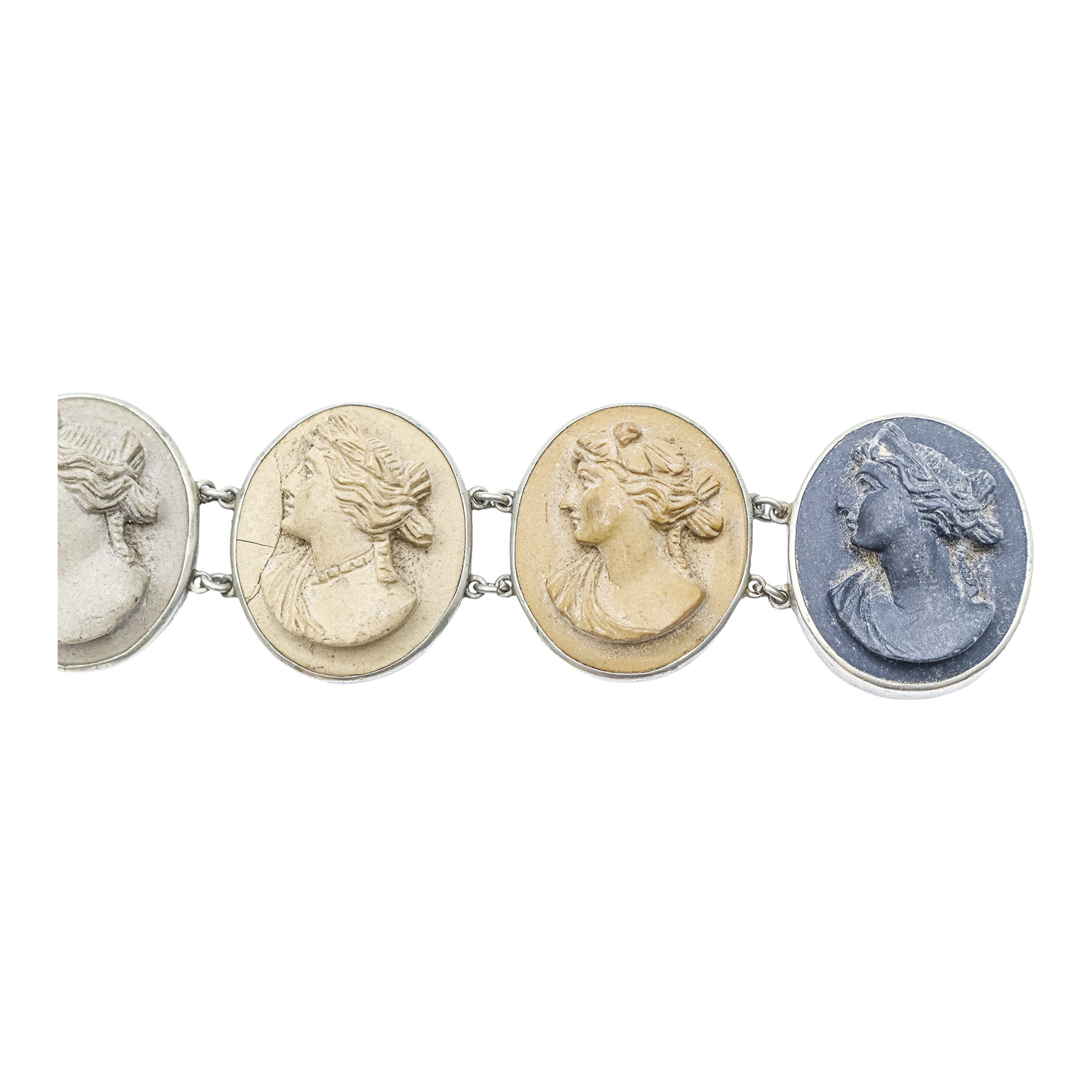 PULSERA ITALIANA CON CAMAFEOS DEL S.XIX