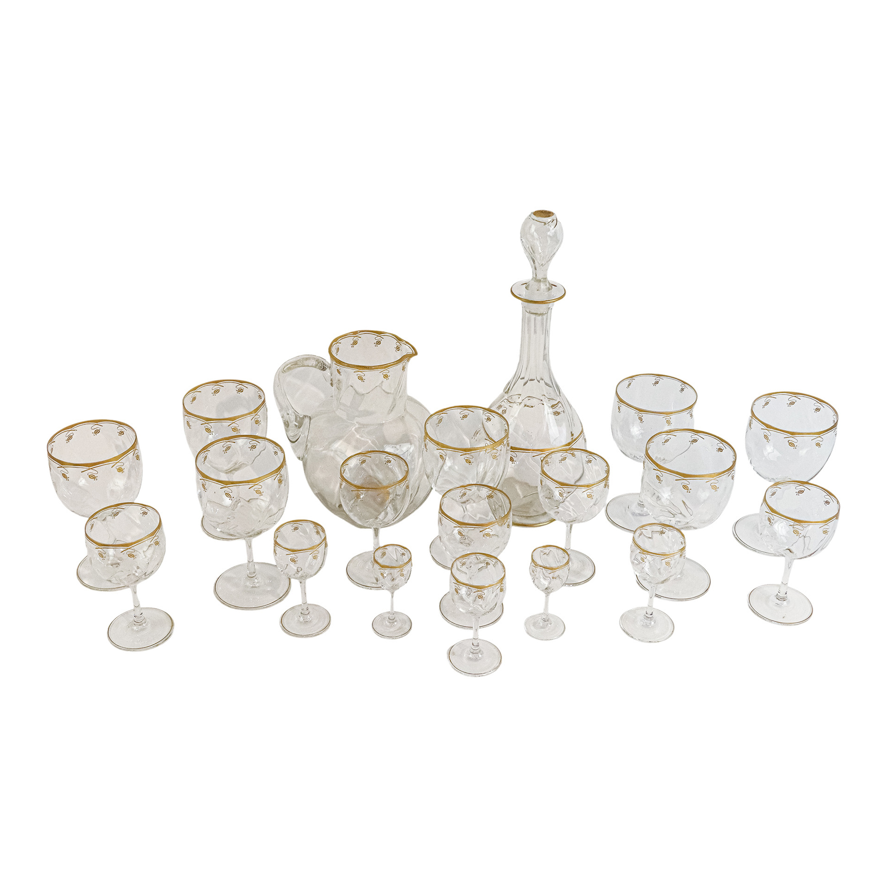 CONJUNTO DE PIEZAS DE CRISTALERIA DEL PRIMER CUARTO DE S. XX