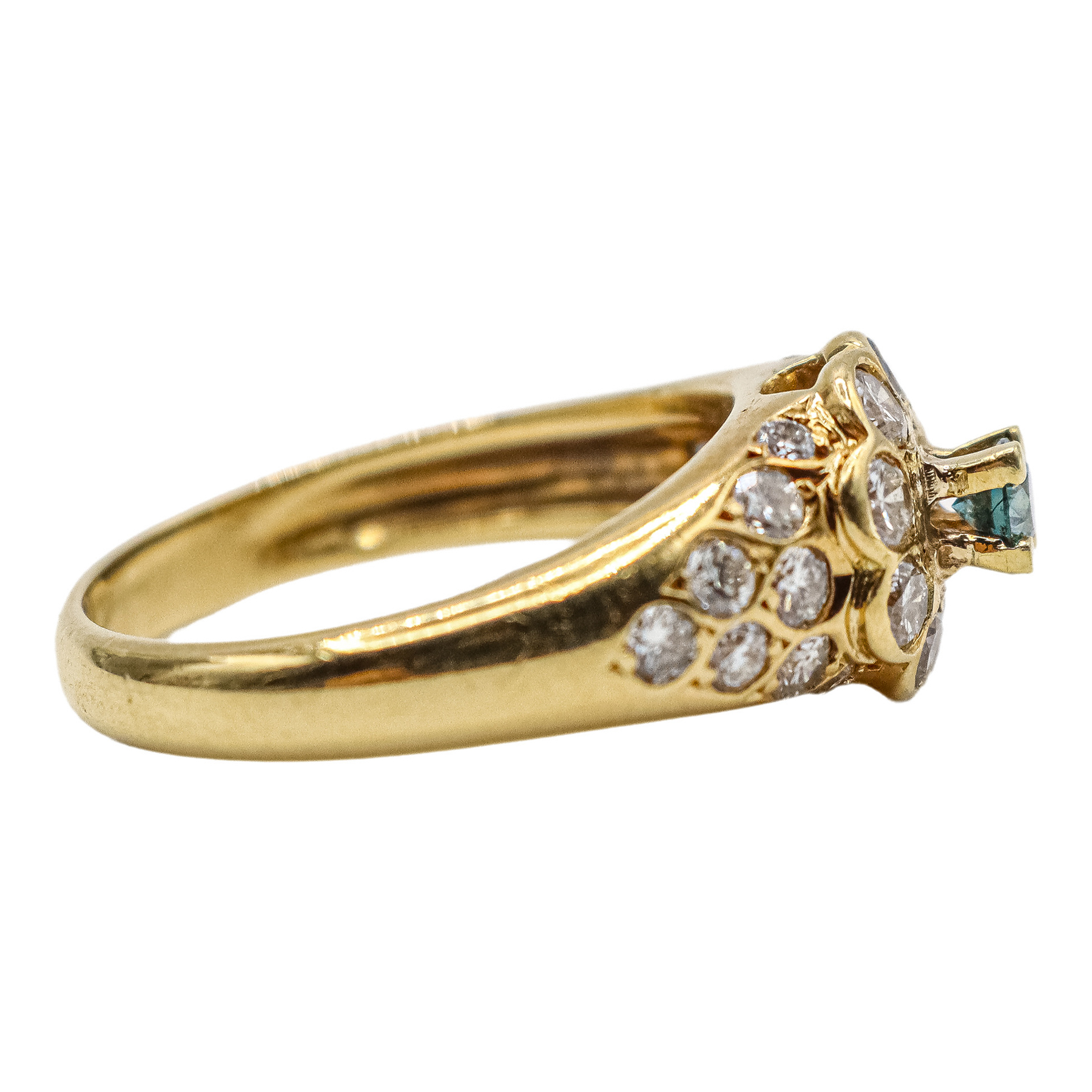 ANILLO CON DIAMANTE FANCY AZUL