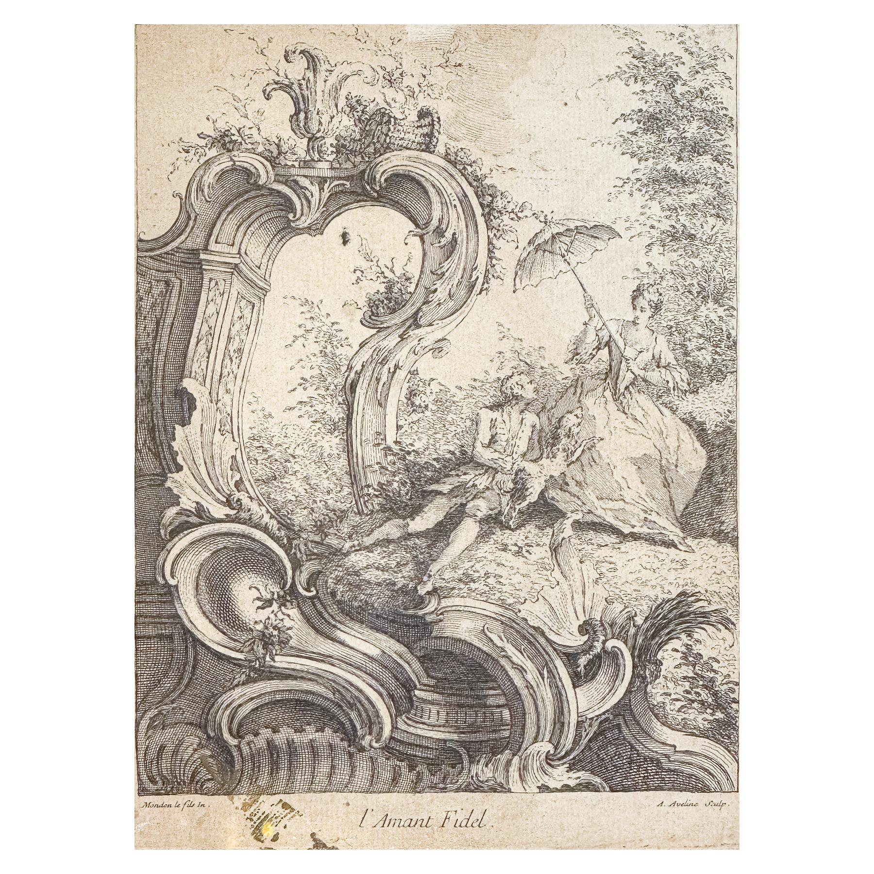PAREJA DE GRABADOS FRANCESES CIRCA 1800