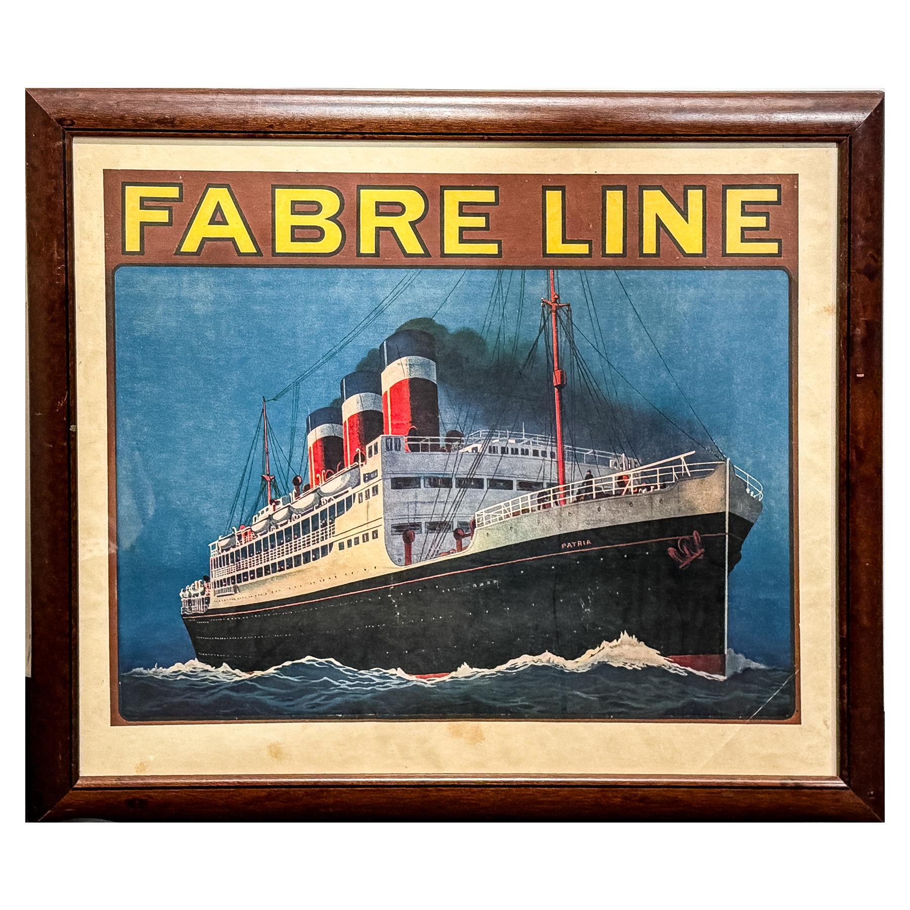 CARTEL DE FABRE LINE DEL PRIMER TERCIO DE SIGLO XX