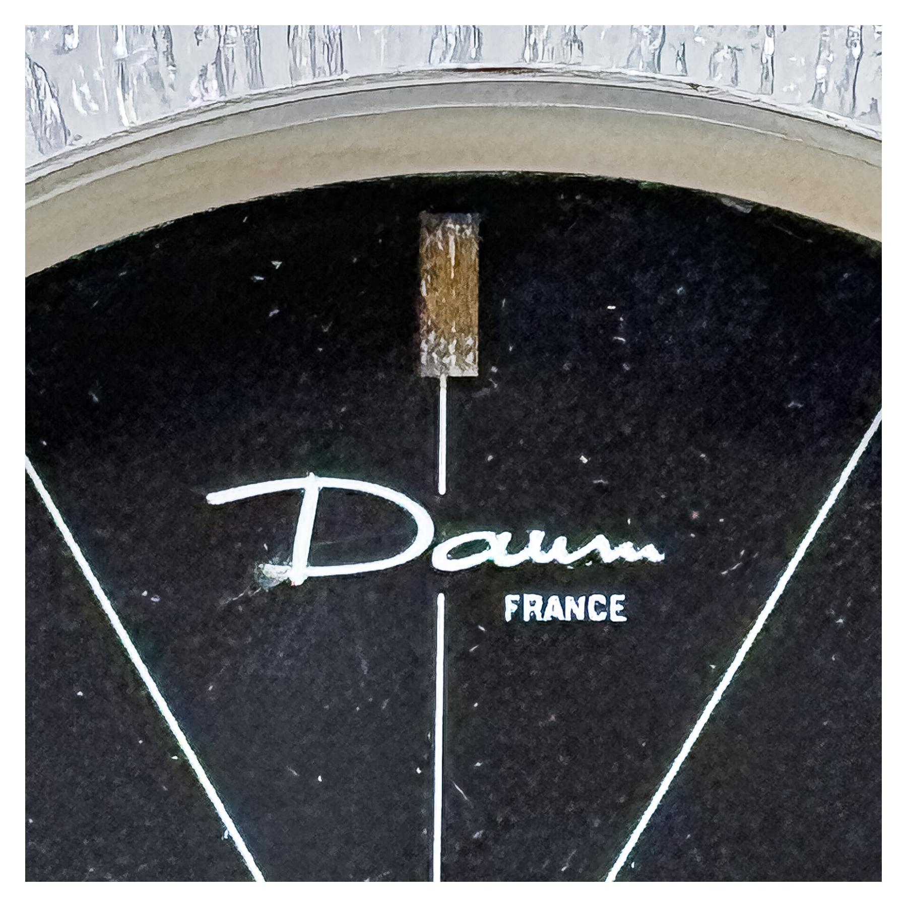 RELOJ DE SOBREMESA DE CRISTAL DAUM, AÑOS 70