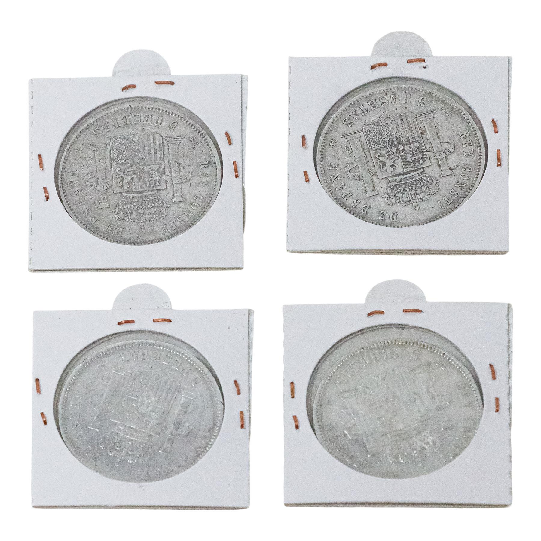 CUATRO DUROS DE PLATA DE ALFONSO XIII