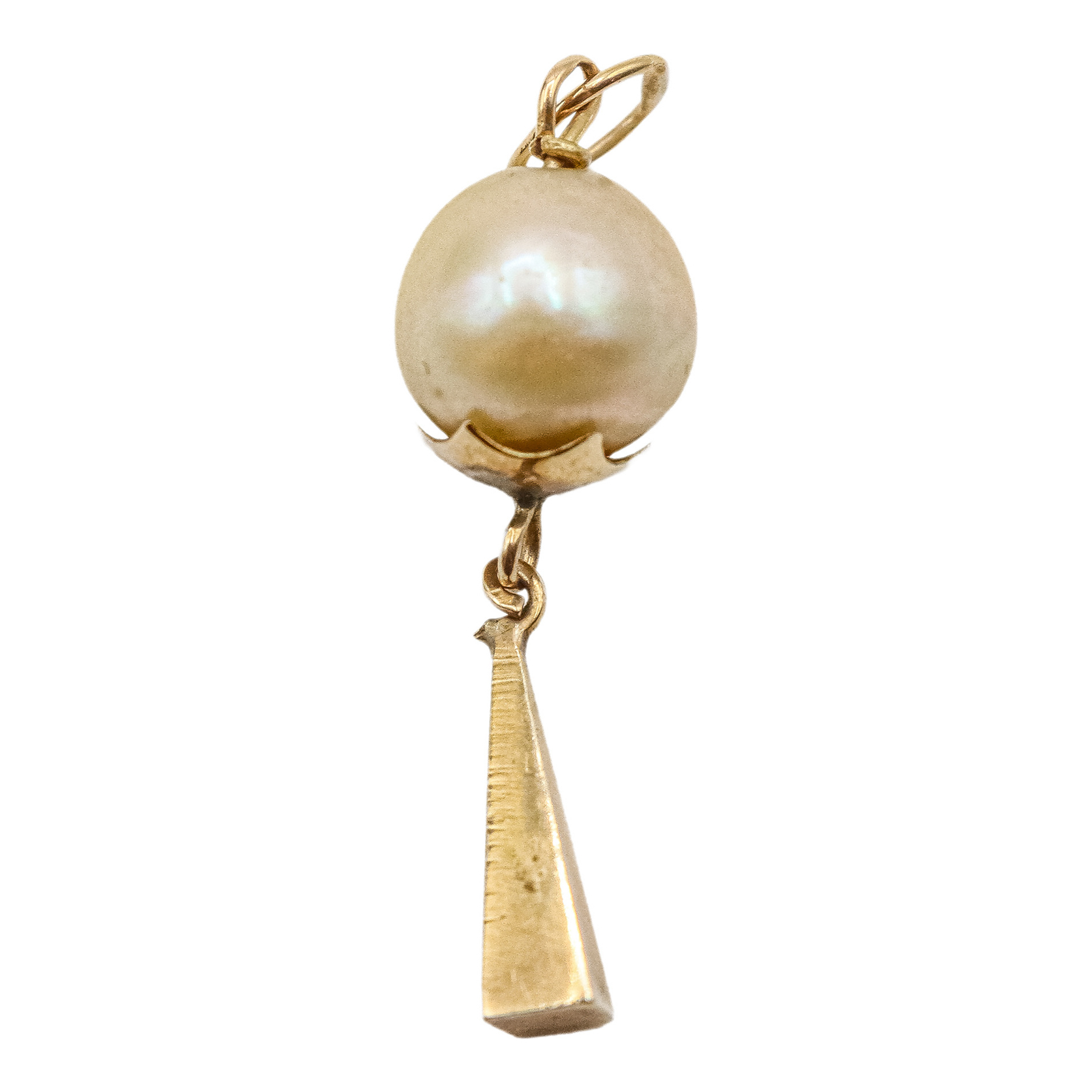 COLGANTE DE ORO CON PERLA, AÑOS 60