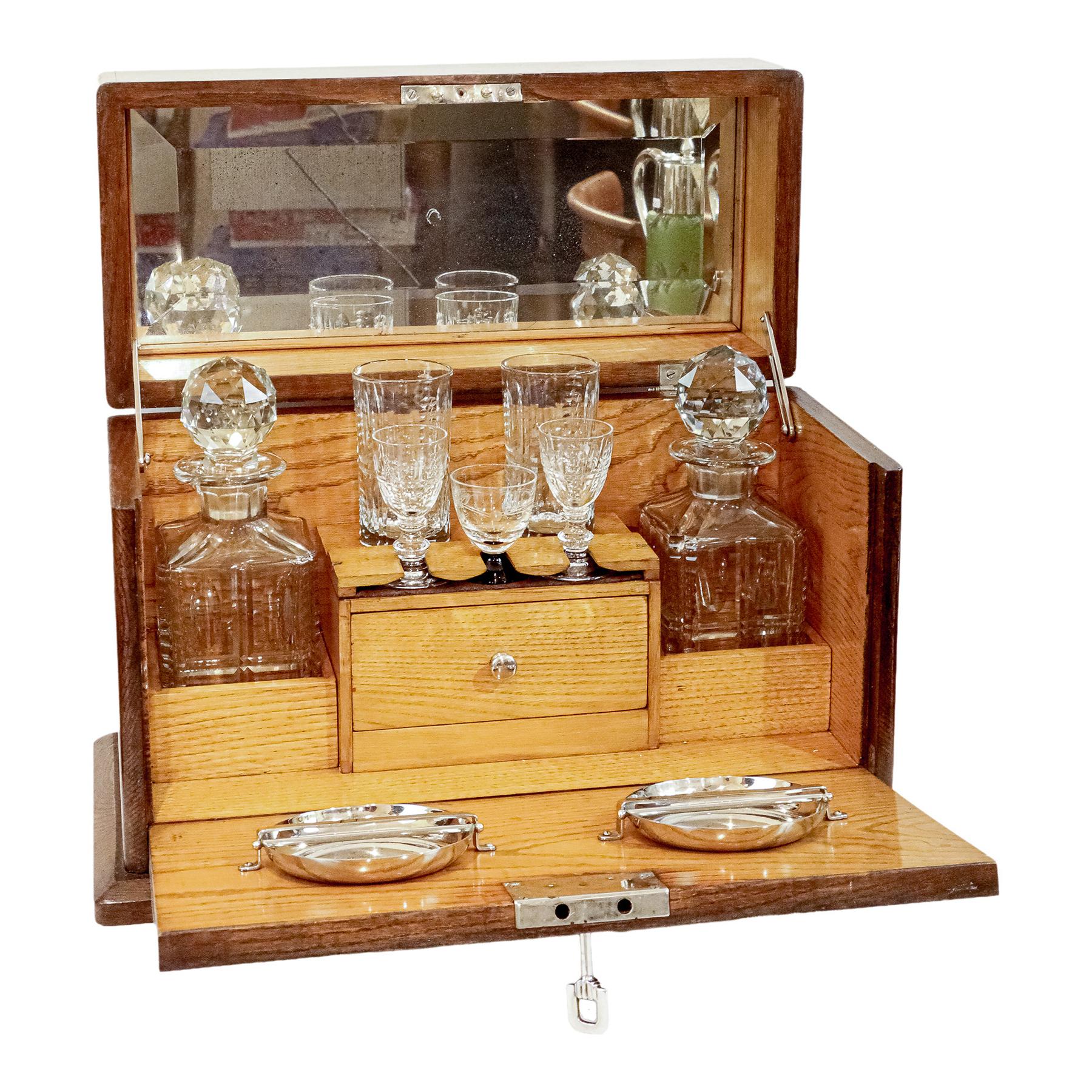 CAJA LICORERA INGLESA DE FINALES DEL S.XIX