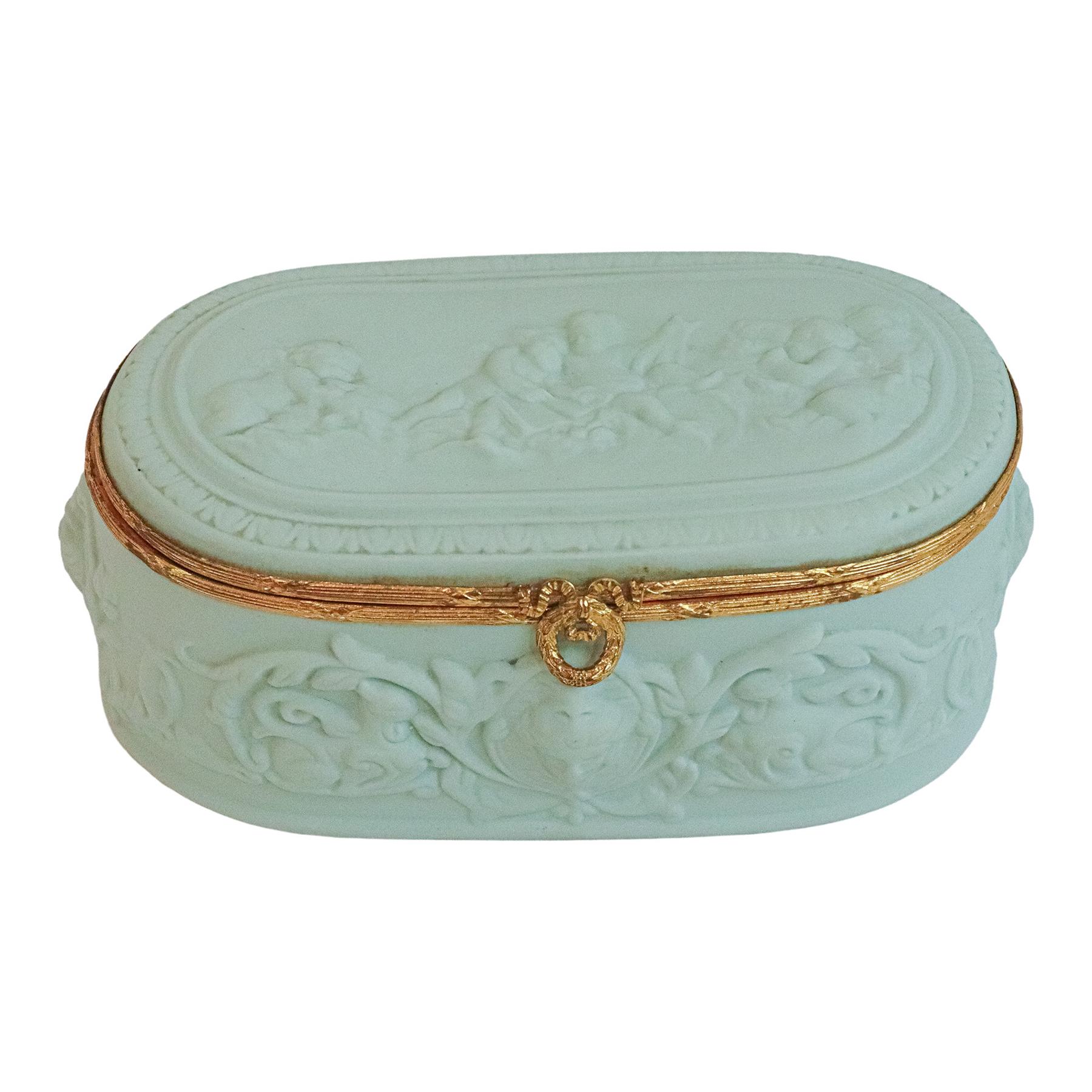 CAJA FRANCESA EN PORCELANA DE LIMOGES SEGUNDA MITAD S.XX