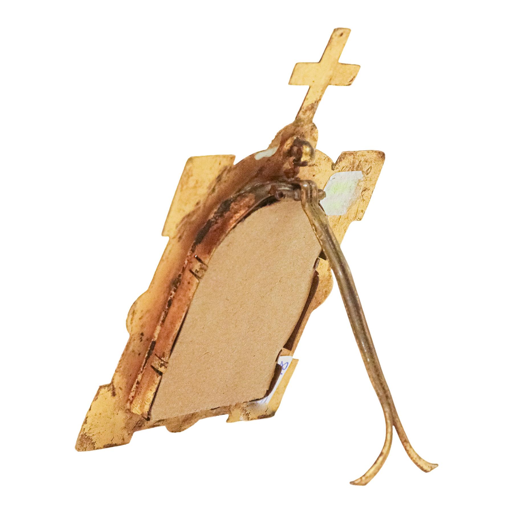 BENDITERA Y MEDALLÓN RELIGIOSO DE FINALES DEL S.XIX