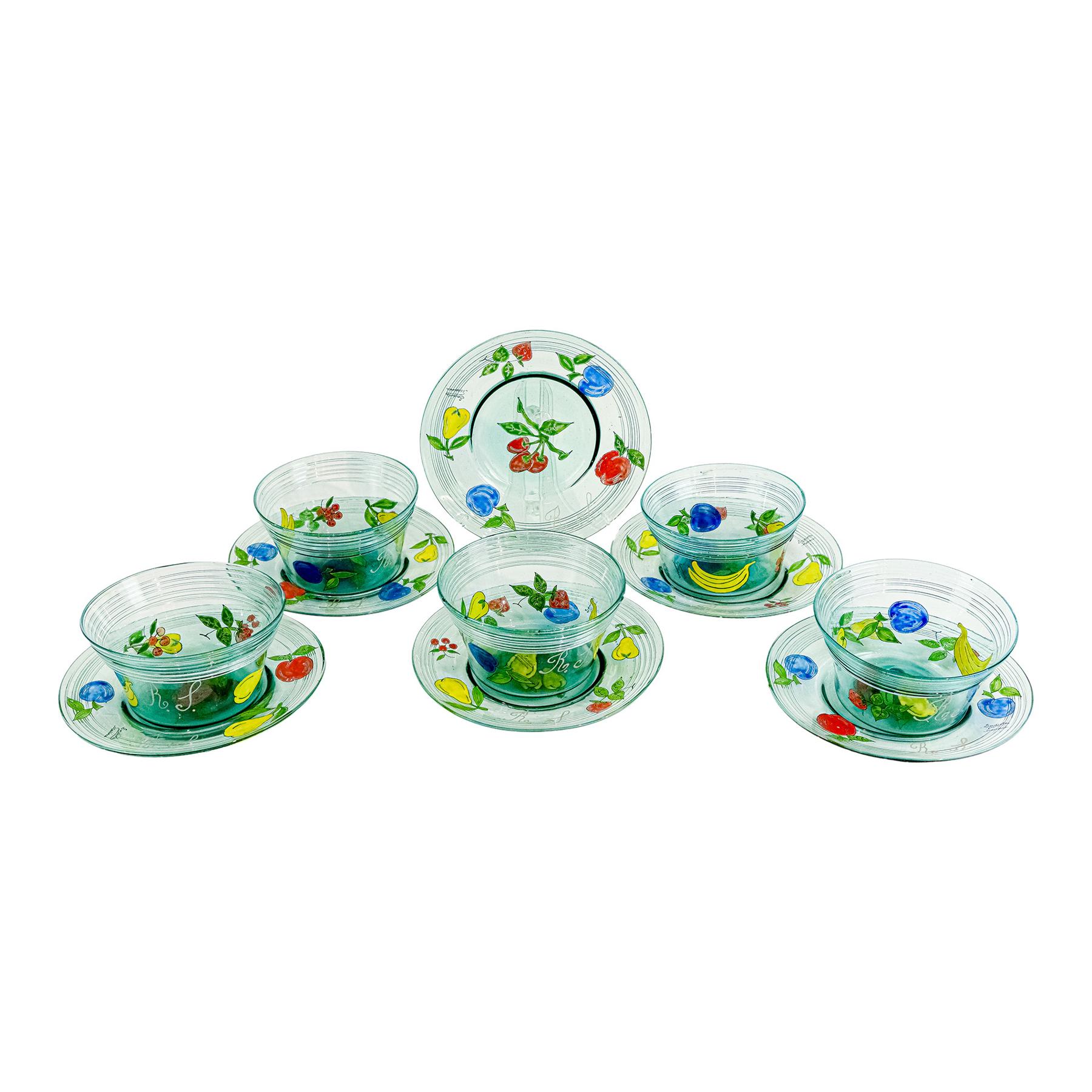 JUEGO DE MERIENDA MARLLORQUÍN GORDIOLA DE MEDIAODS S.XX
