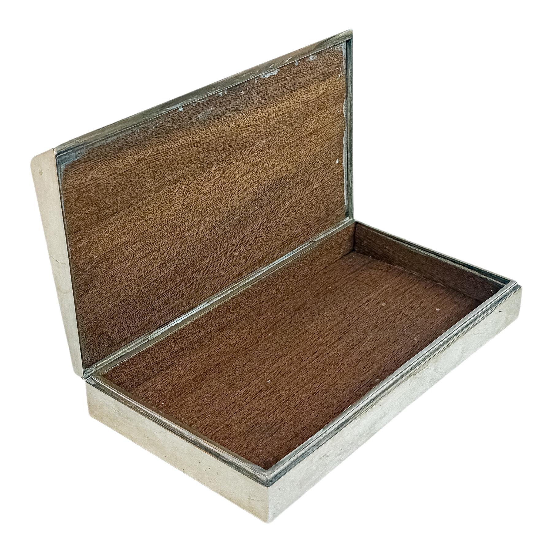 CAJA CIGARRERA EN PLATA DEL ÚLTIMO CUARTO DEL S.XX