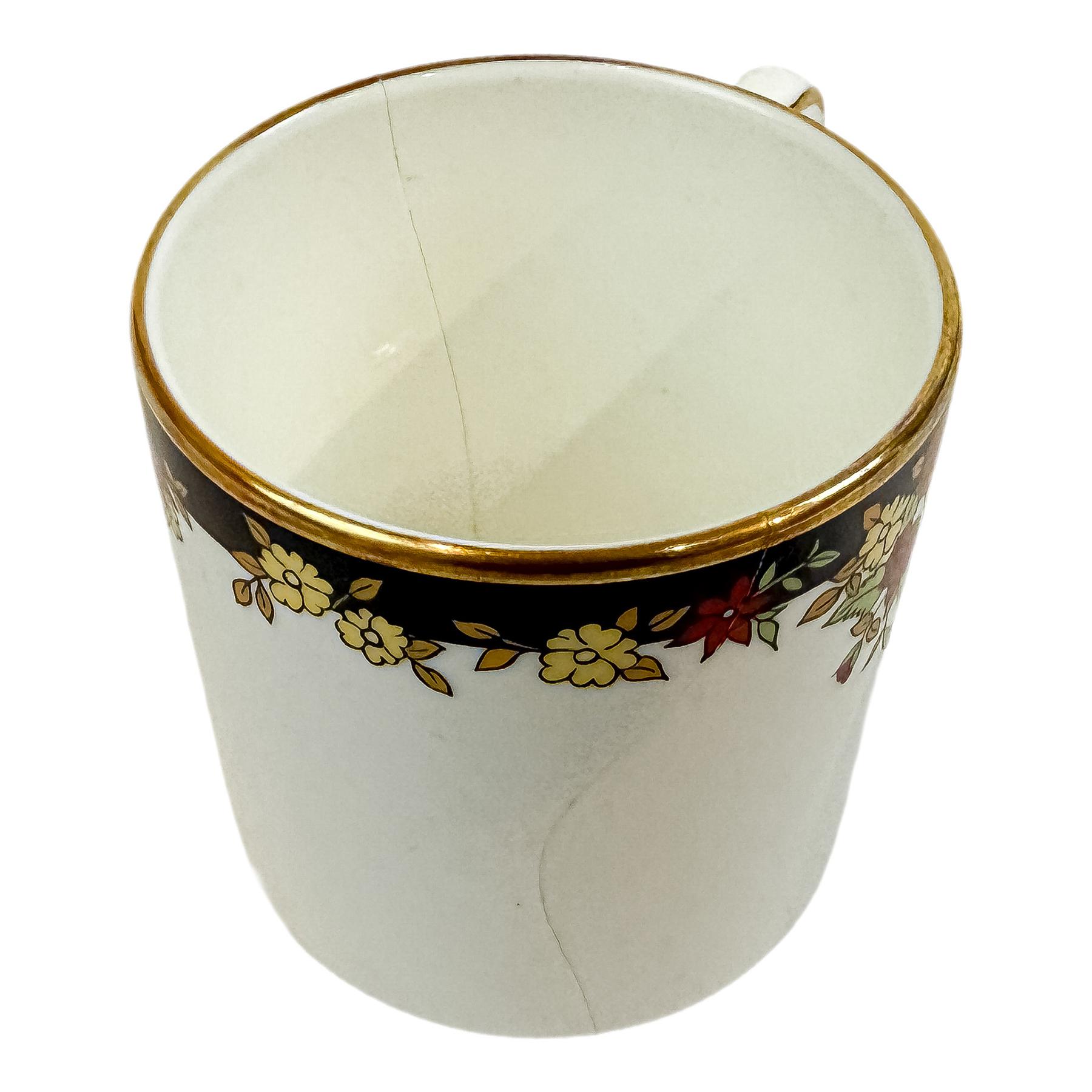 JUEGO DE CAFÉ INGLÉS EN PORCELANA DE MEDIADOS DEL S.XX