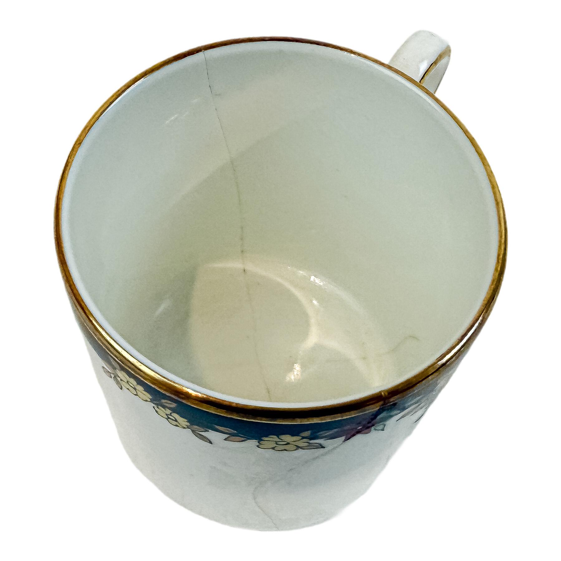 JUEGO DE CAFÉ INGLÉS EN PORCELANA DE MEDIADOS DEL S.XX
