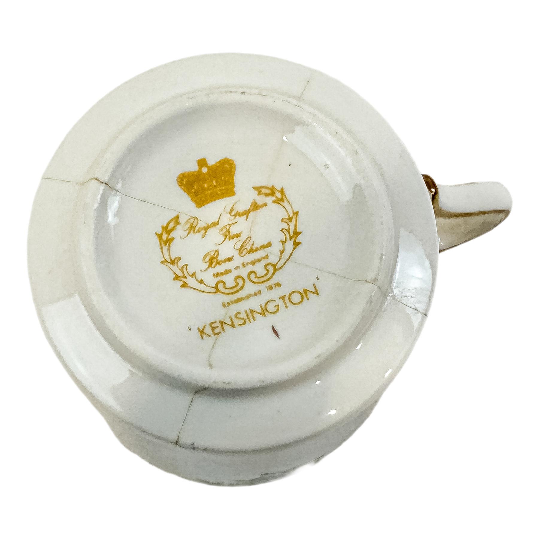JUEGO DE CAFÉ INGLÉS EN PORCELANA DE MEDIADOS DEL S.XX