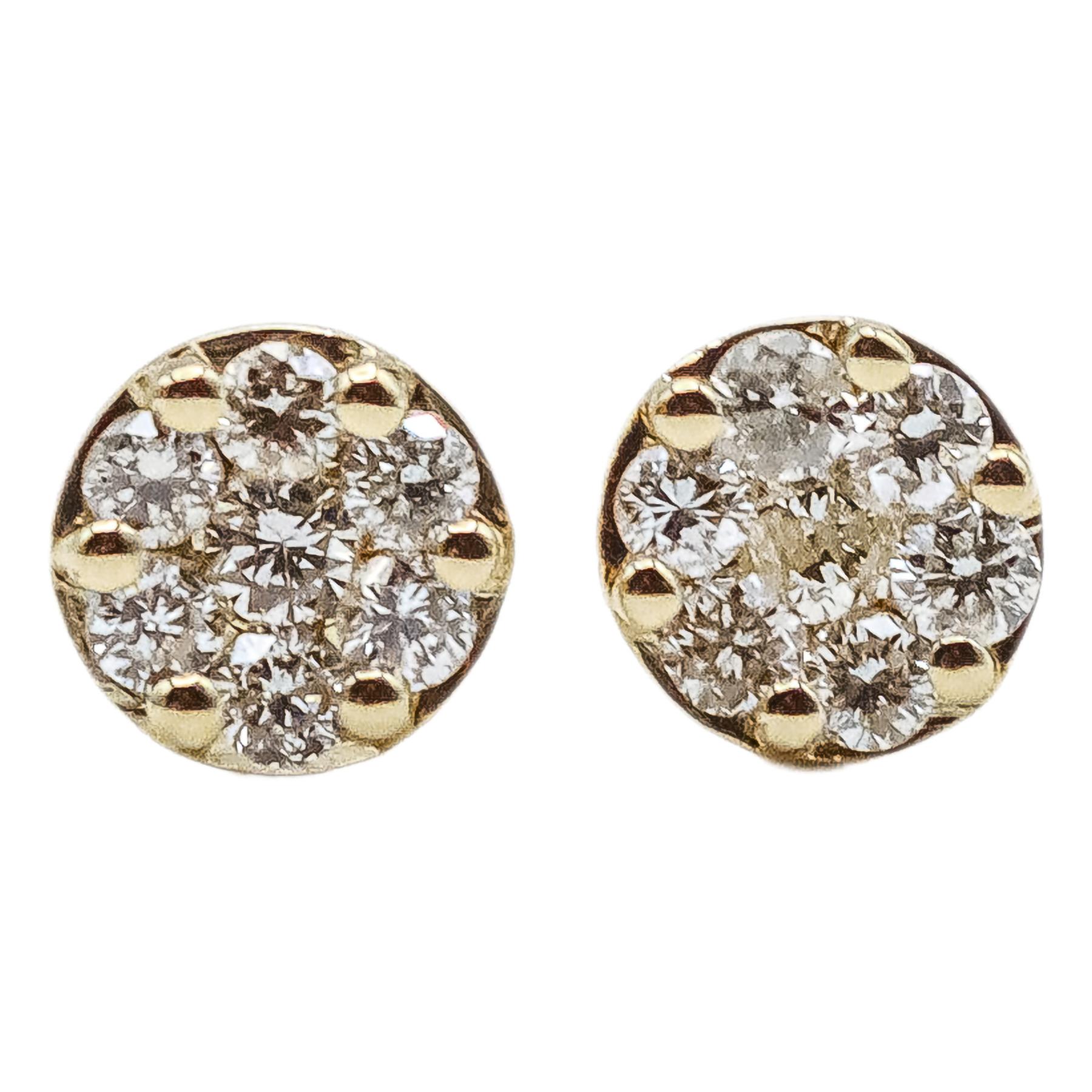 PENDIENTES ROSETONES CON BRILLANTES