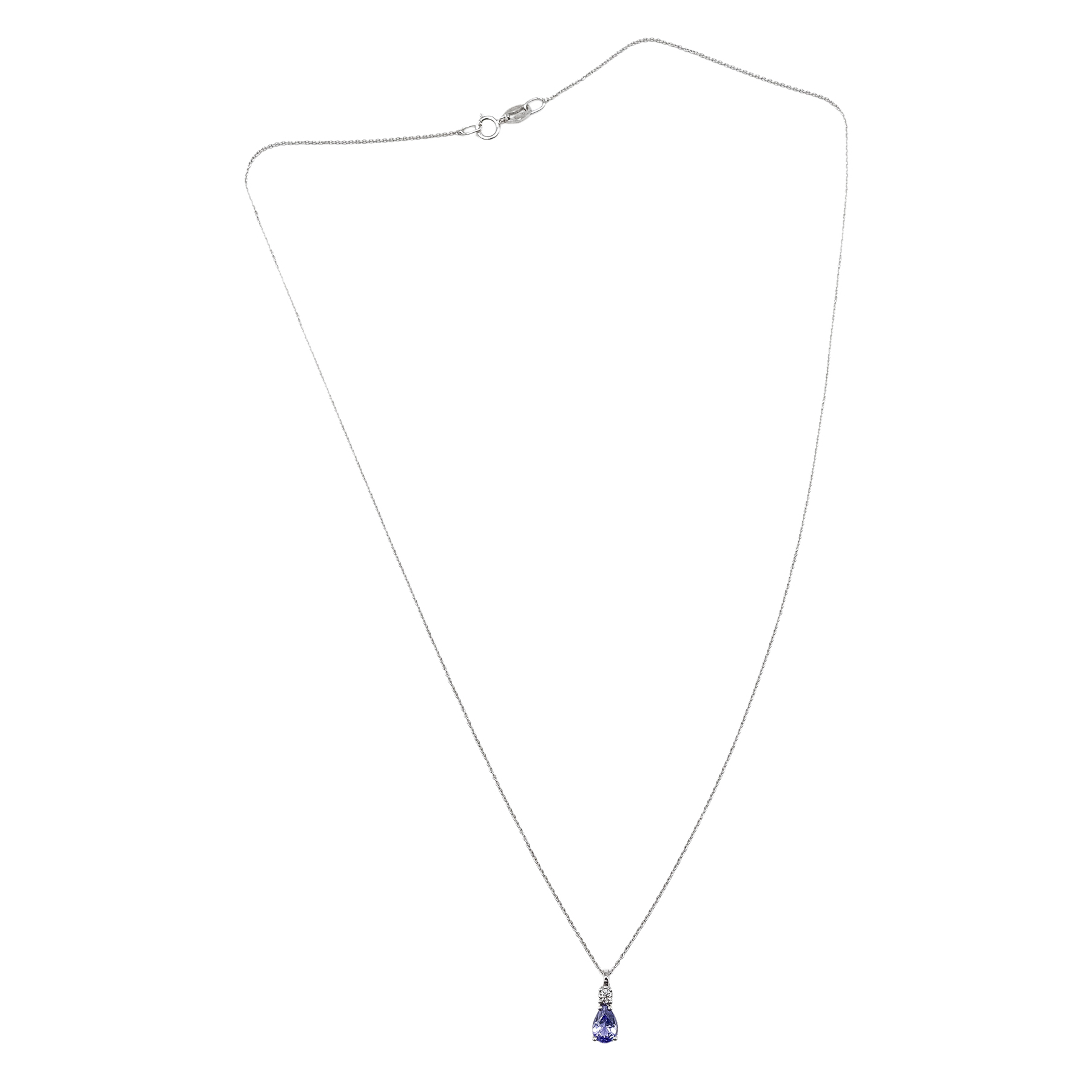 COLGANTE CON TANZANITA Y BRILLANTE