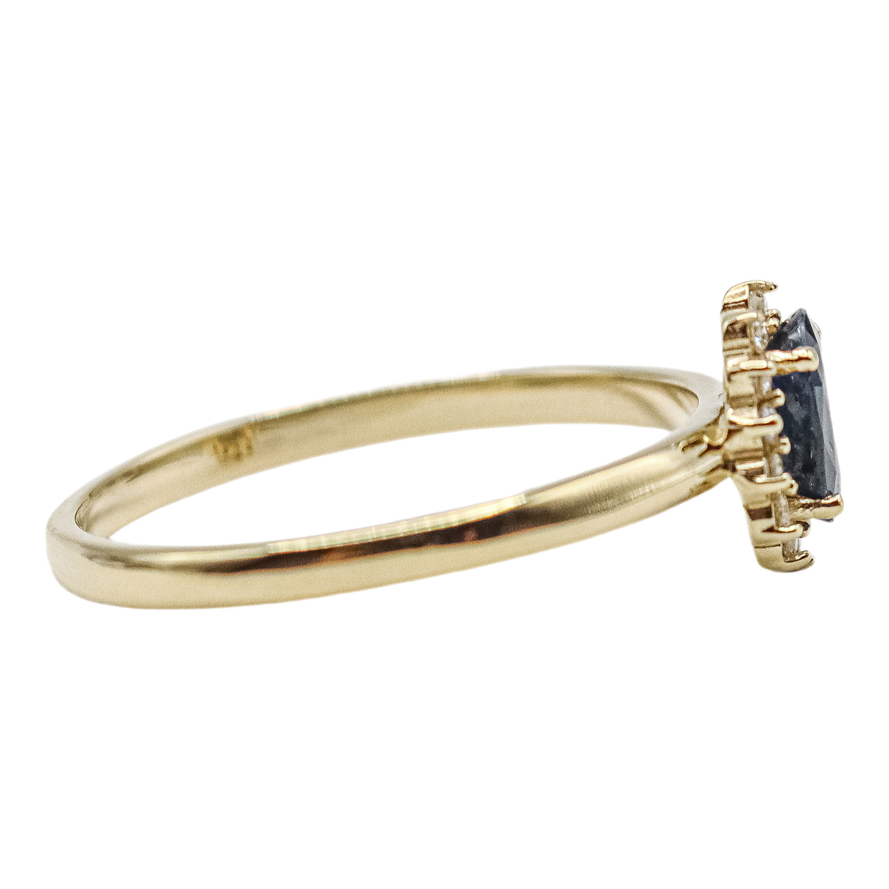 ANILLO ROSETÓN CON ZAFIRO Y BRILLANTES