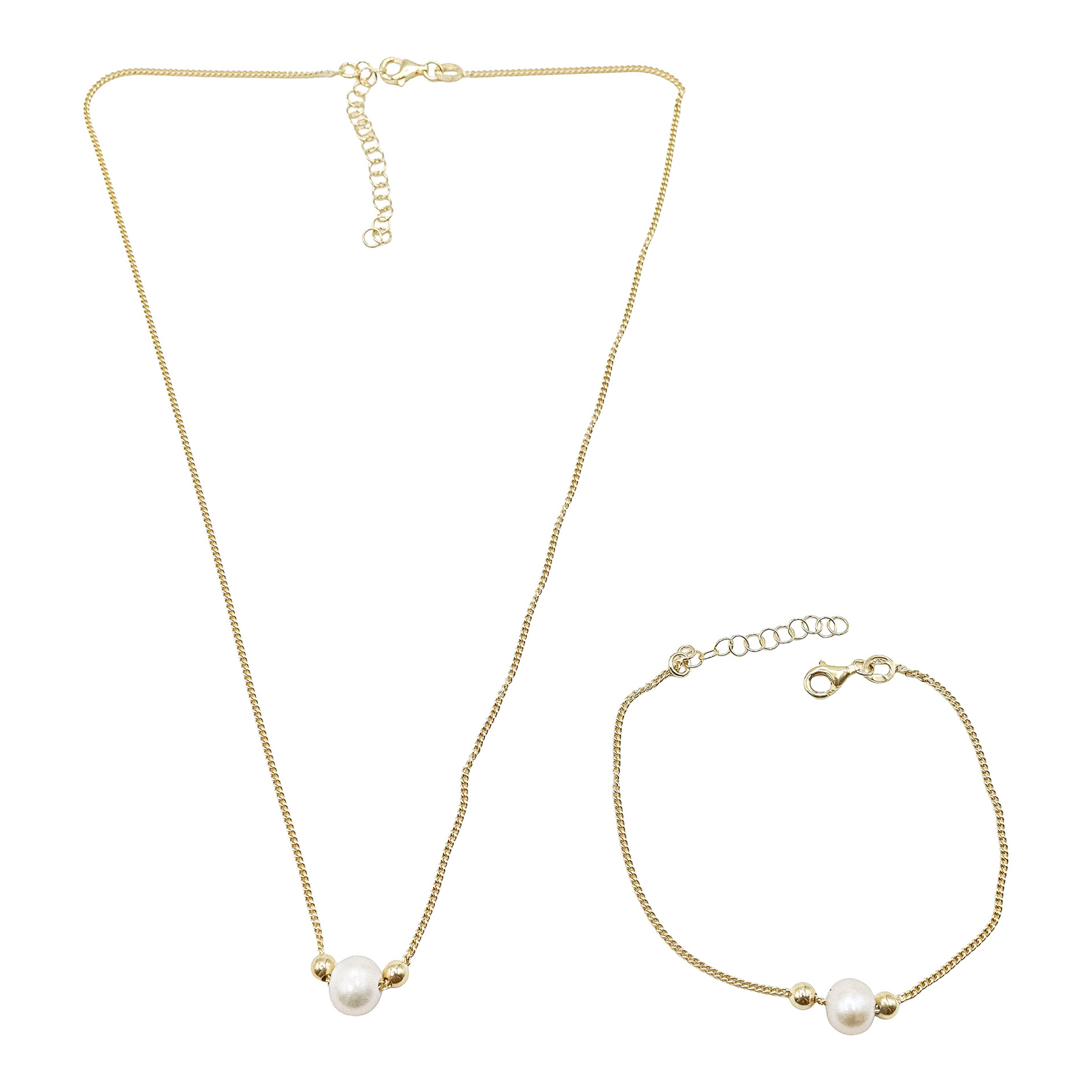 GARGANTILLA Y PULSERA CON PERLA