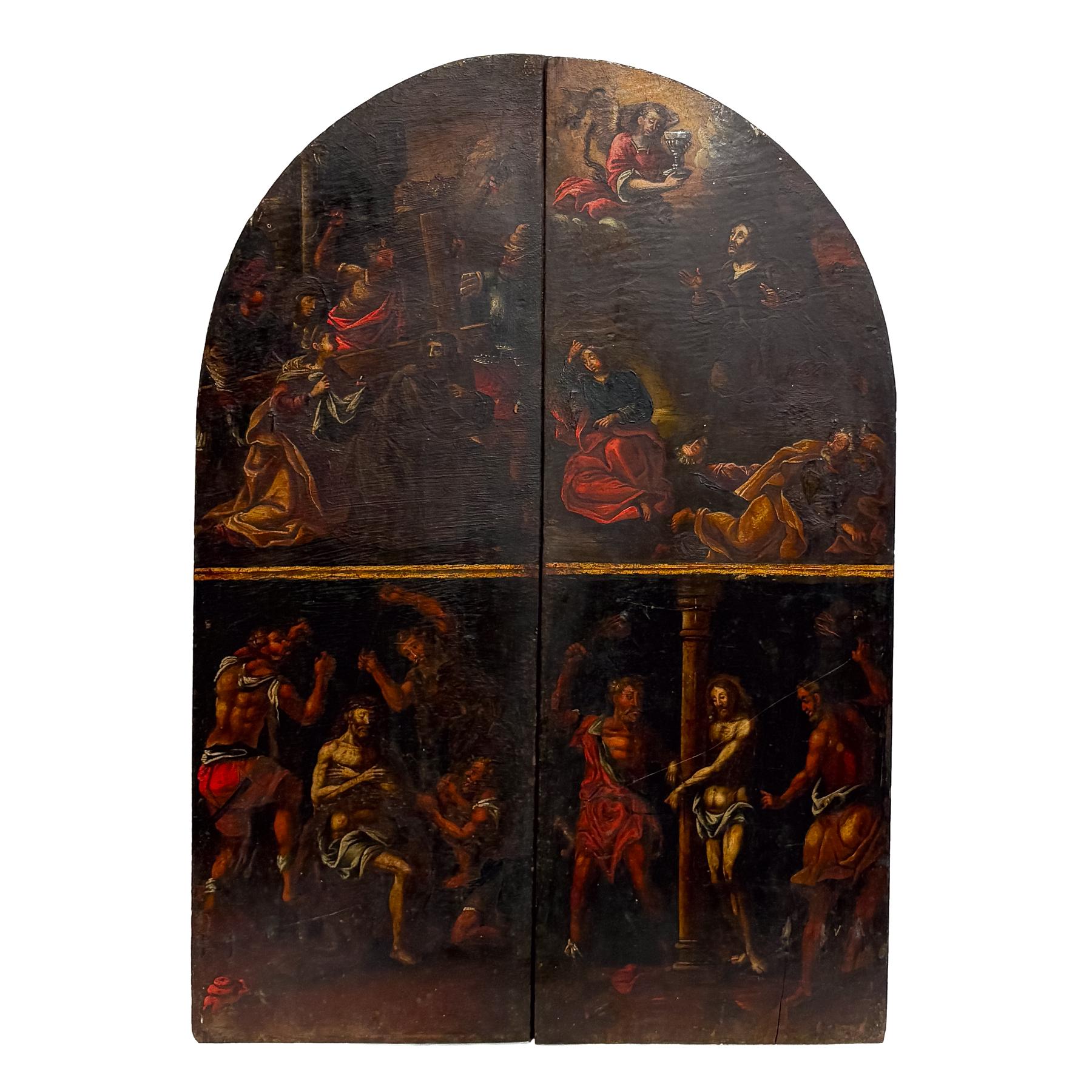 PUERTAS DE SAGRARIO DE ESCUELA ESPAÑOLA  DEL SIGLO XVIII