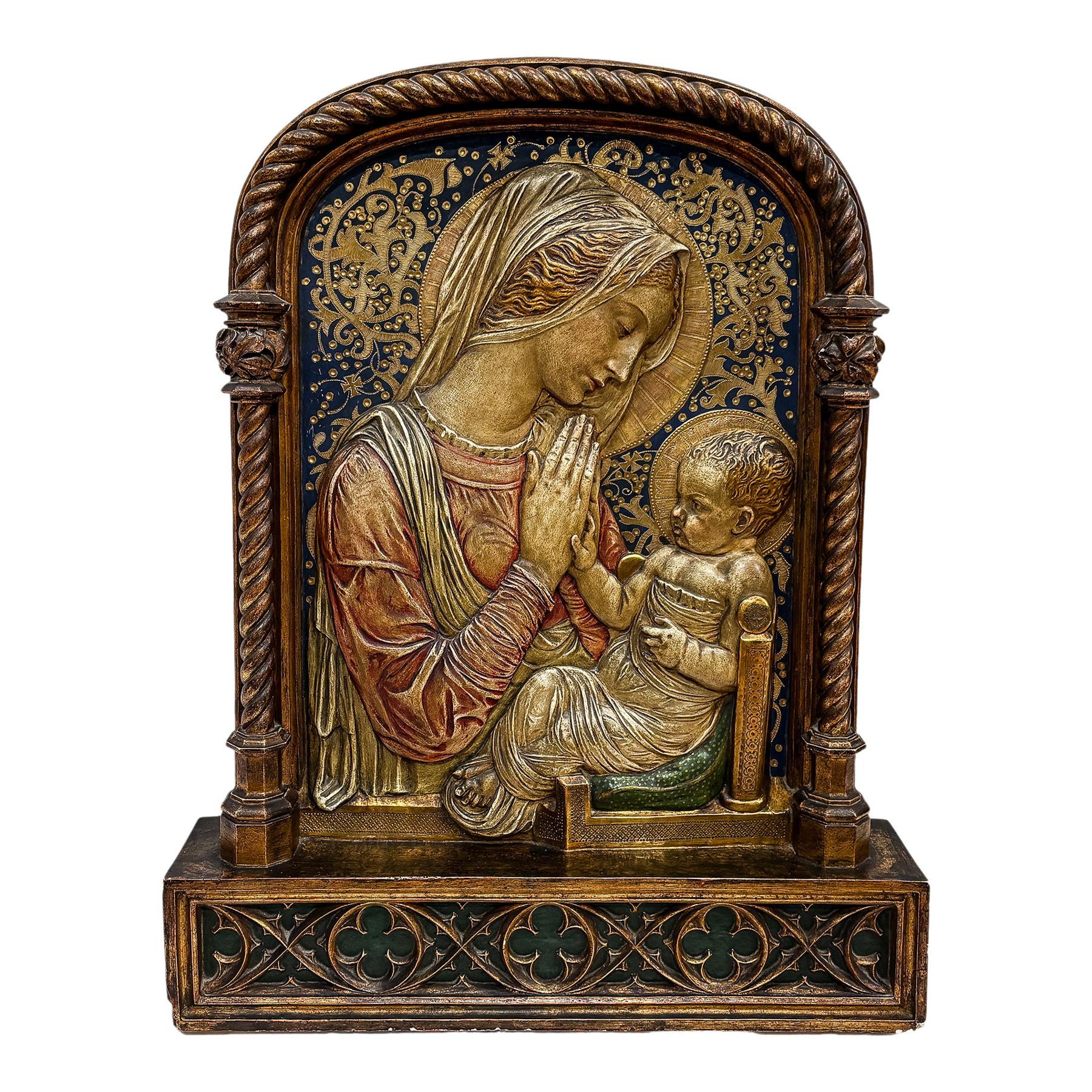 RELIEVE EN ESTUCO POLICROMADO DE LOS AÑOS 60