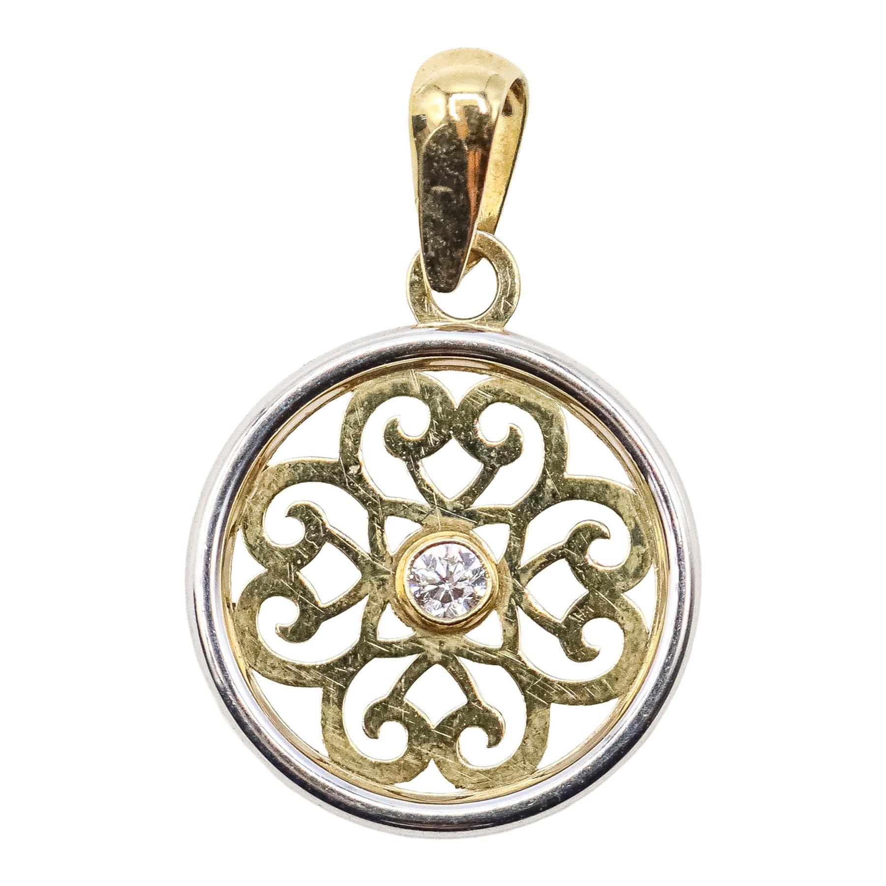 COLGANTE ROSETÓN CON CIRCONITA