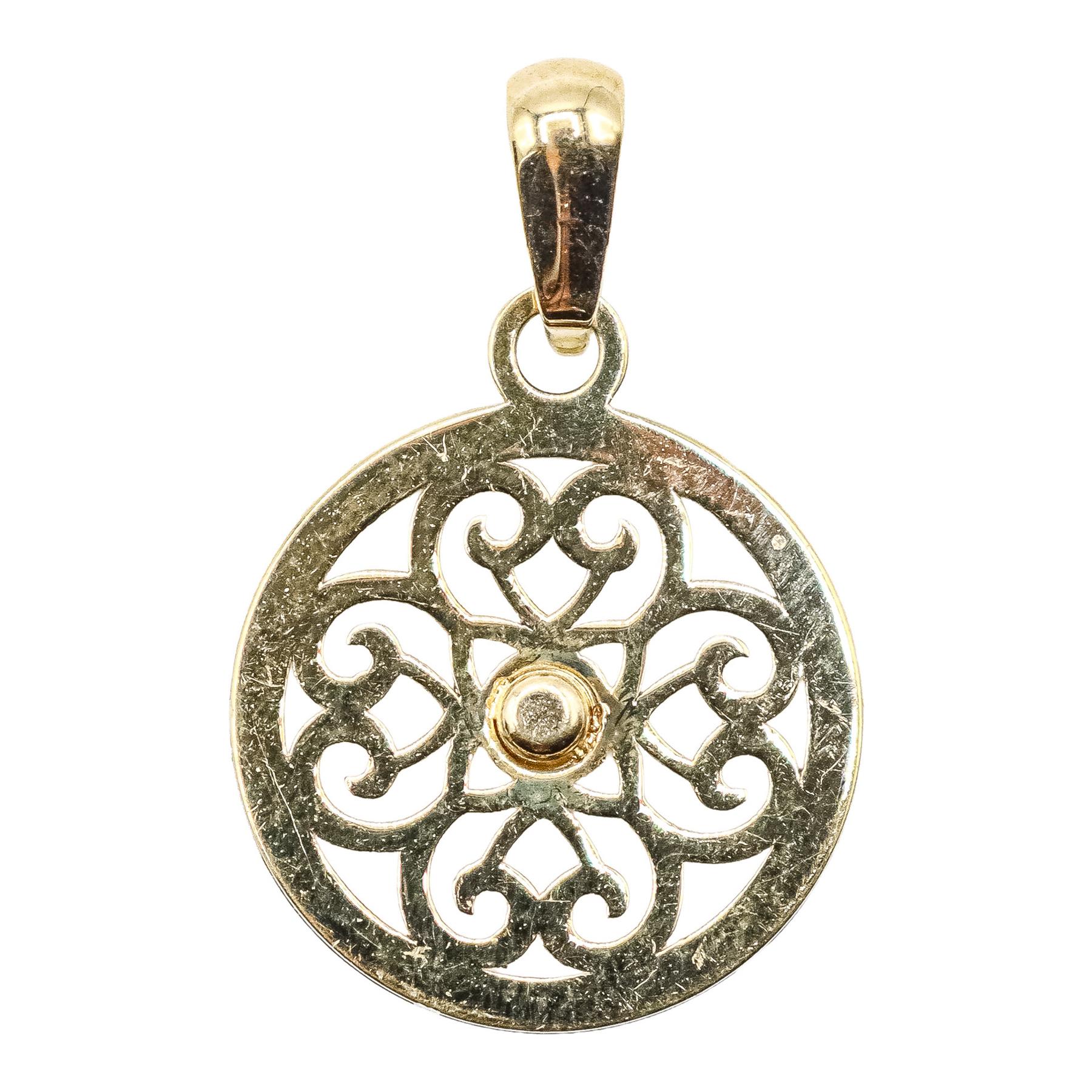 COLGANTE ROSETÓN CON CIRCONITA