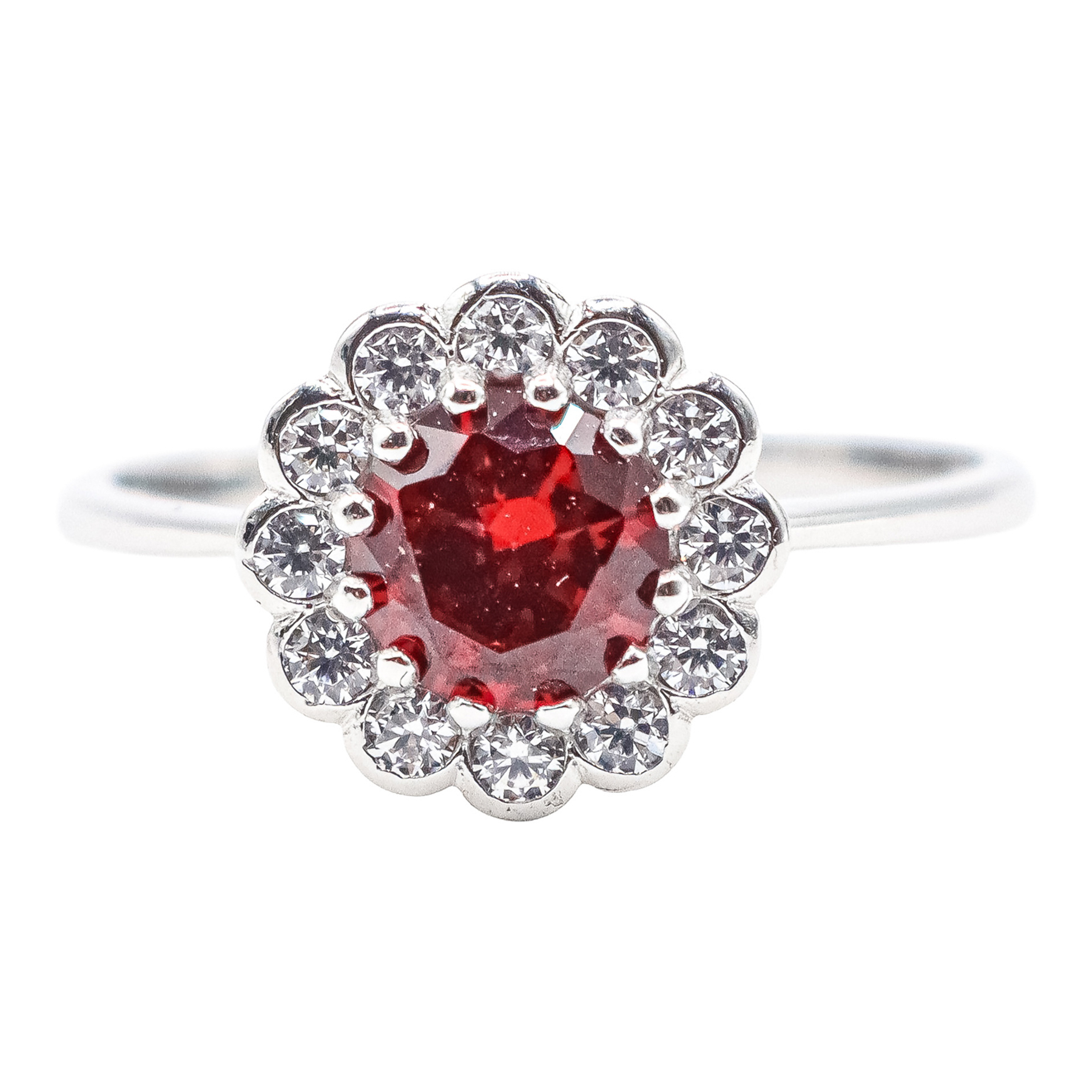 ANILLO ROSETÓN CON RUBÍ