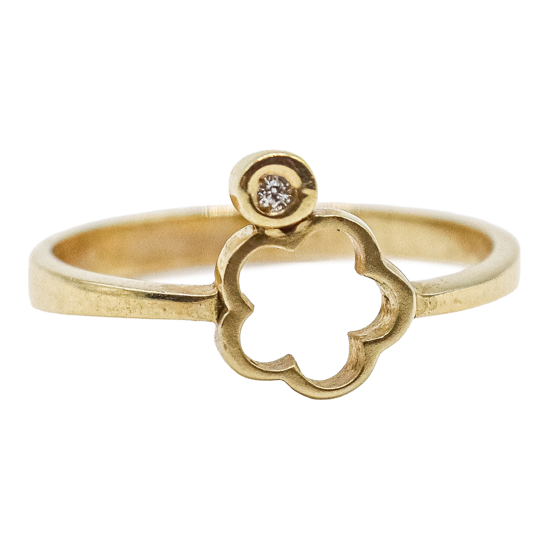 ANILLO FLOR CON BRILLANTE