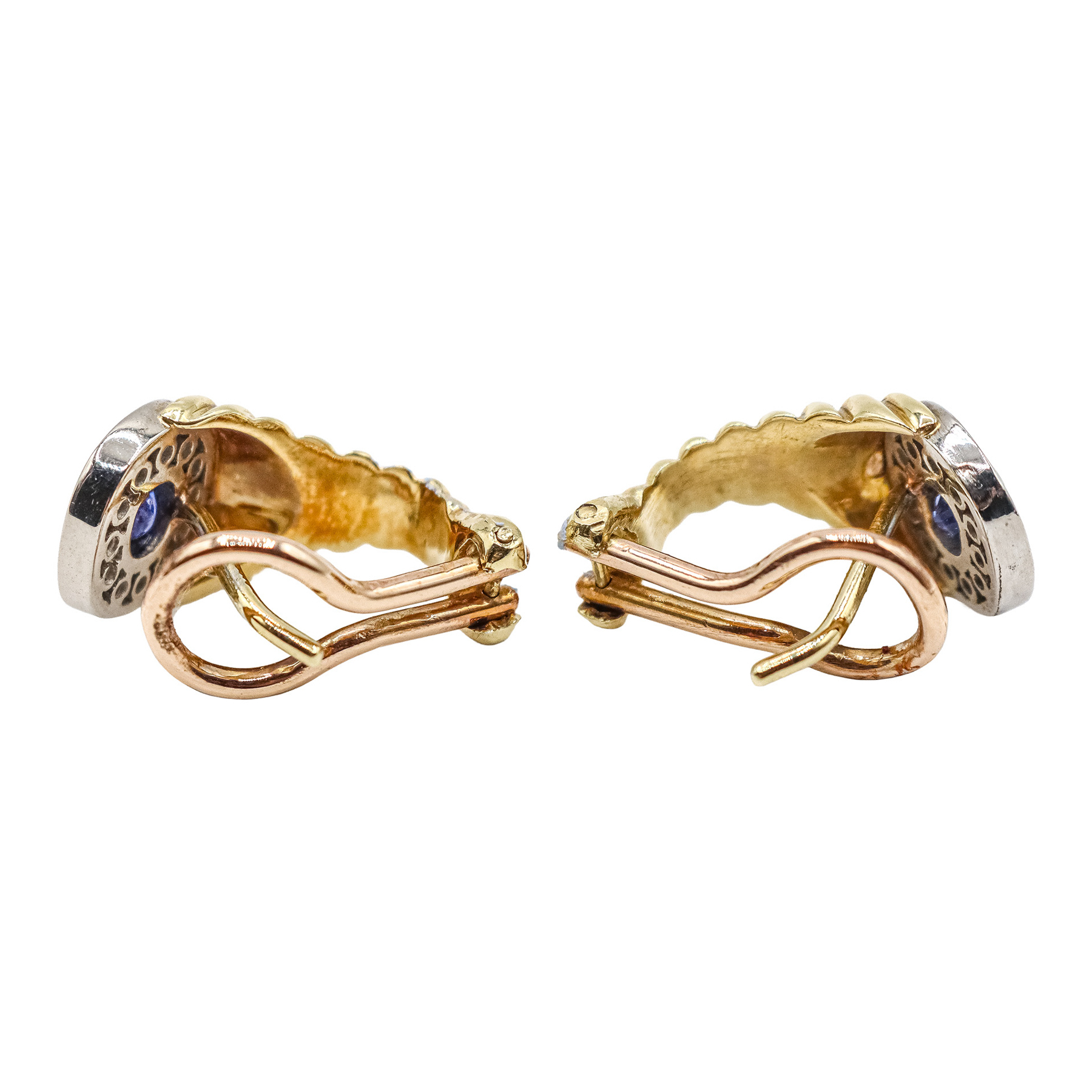 PENDIENTES CON ZAFIROS Y BRILLANTES