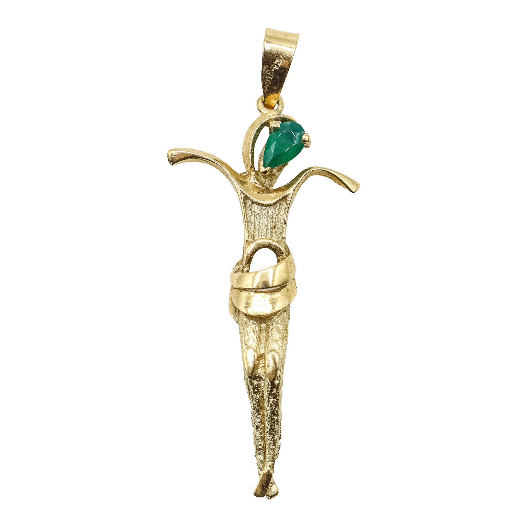 COLGANTE DEVOCIONAL CON ESMERALDA