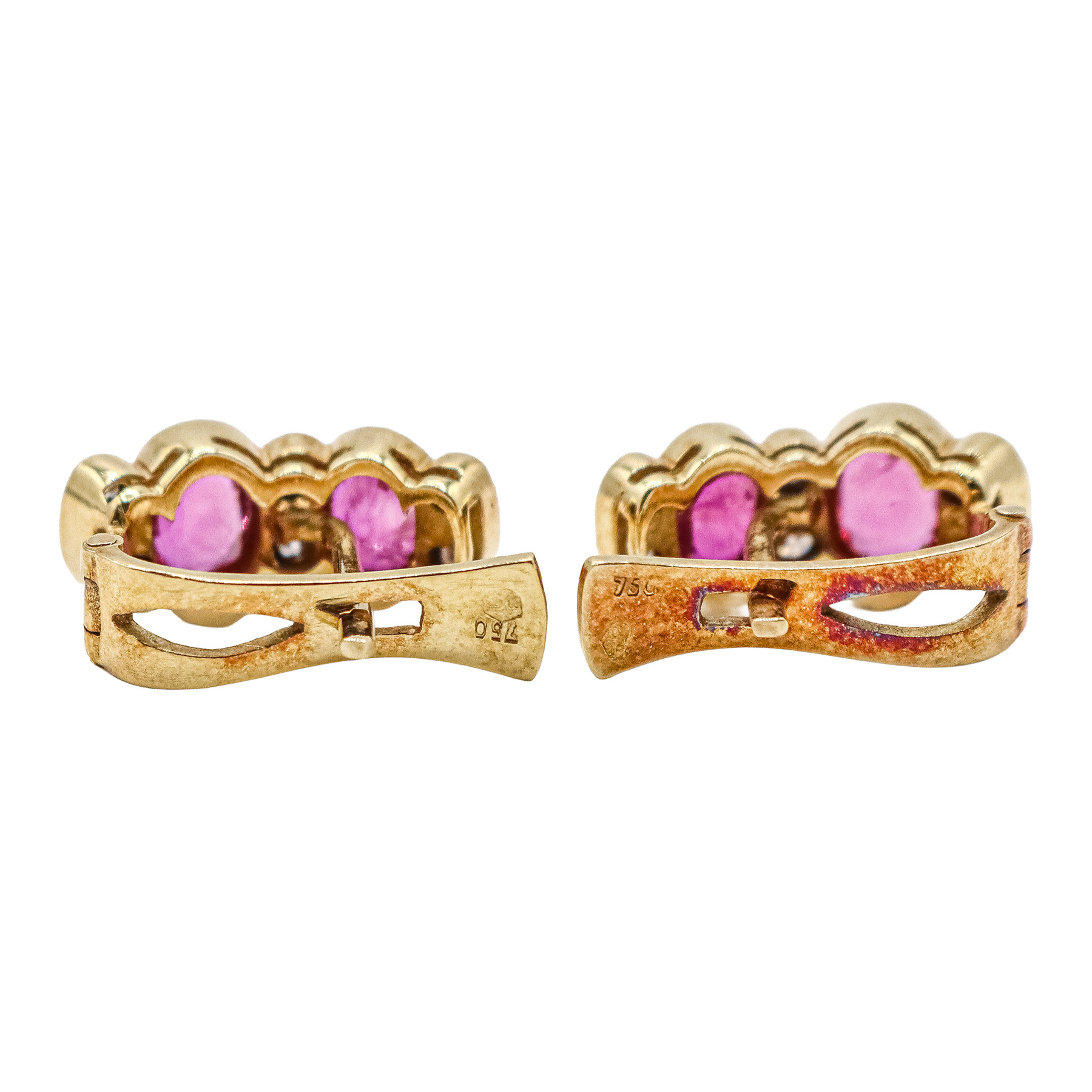 PENDIENTES CON RUBÍES Y BRILLANTES